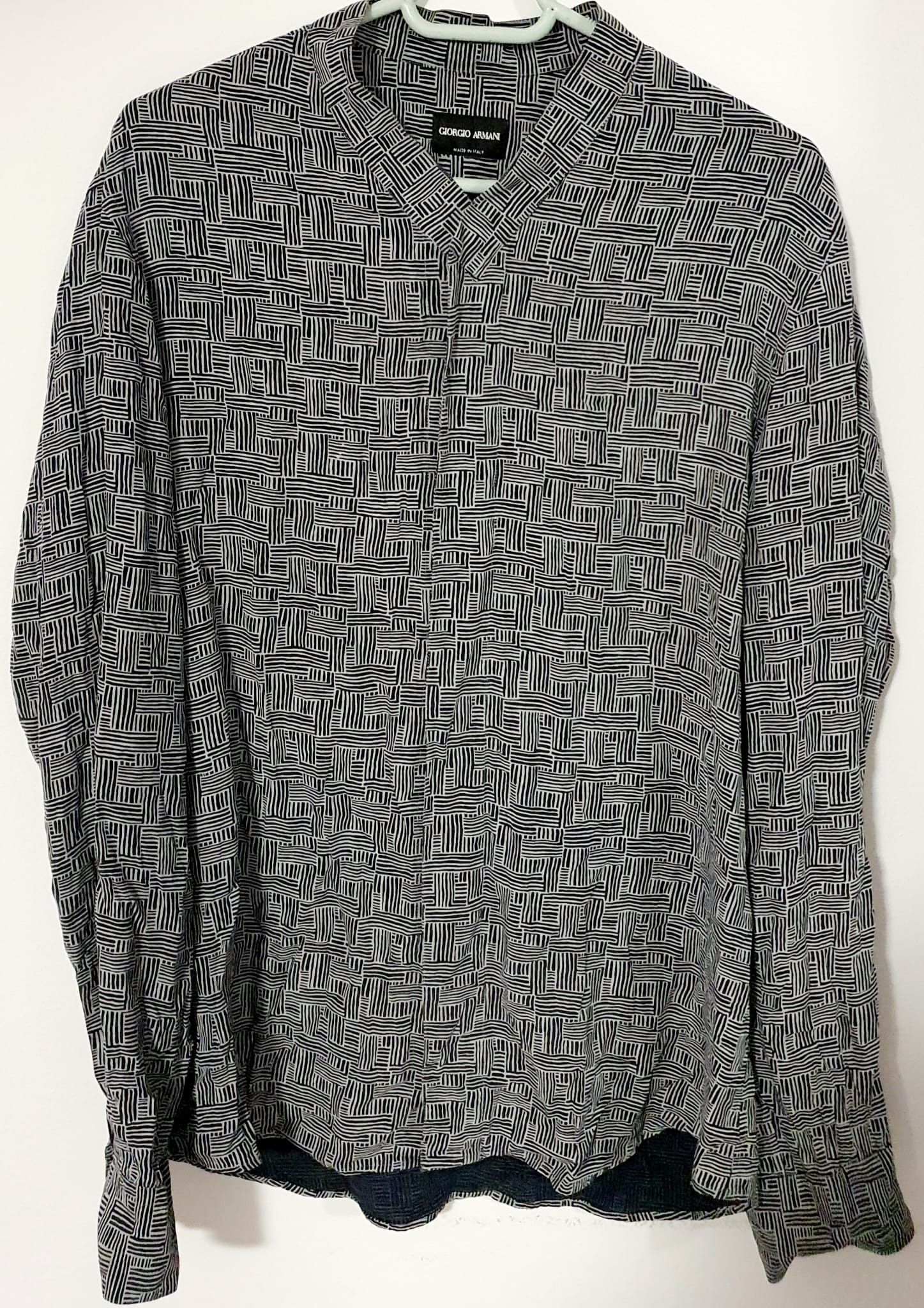 Armani × Giorgio Armani vintage Archive Giorgio Armani All Over Print Illusion Shirt Size US L / EU 52-54 / 3 - 2 Thumbnail