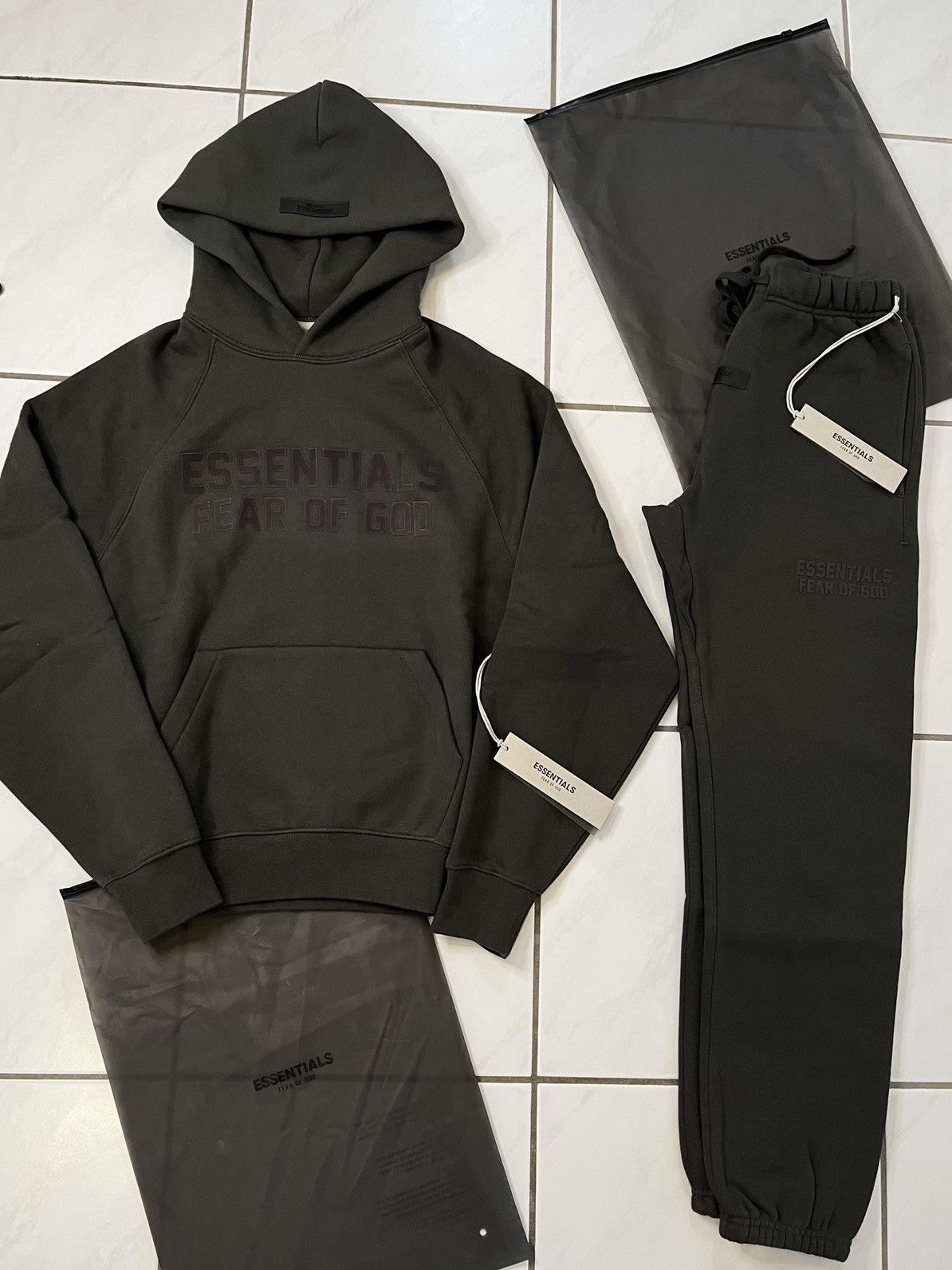 Fear of God New Essentials Black Tracksuit | Grailed