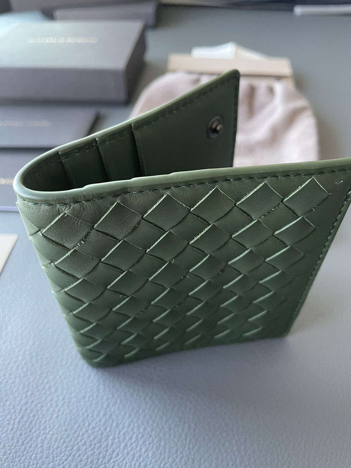 Bottega Veneta Rare Runway Brand New Limited Edition Woven Leather Wallet Size ONE SIZE - 19 Thumbnail
