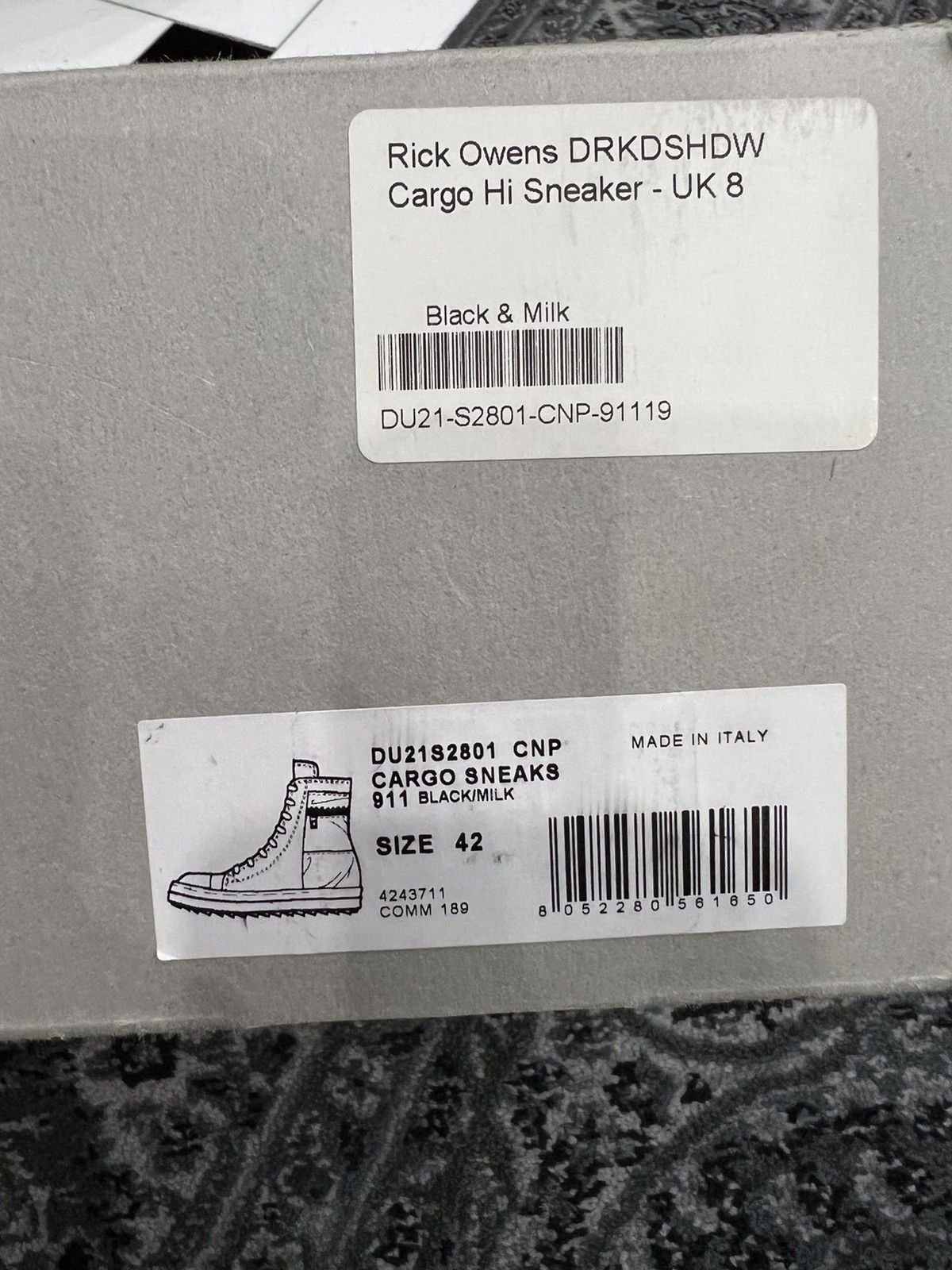 Drkshdw Nylon Cargo Ramones l Black/Milk