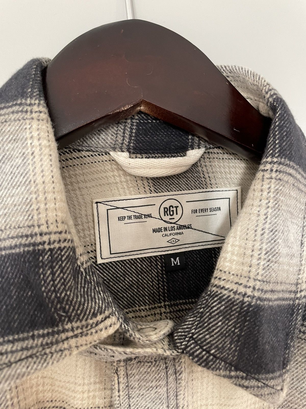 Rogue Territory Rogue Territory BM Shirt // Natural Brushed Plaid Size US M / EU 48-50 / 2 - 2 Thumbnail