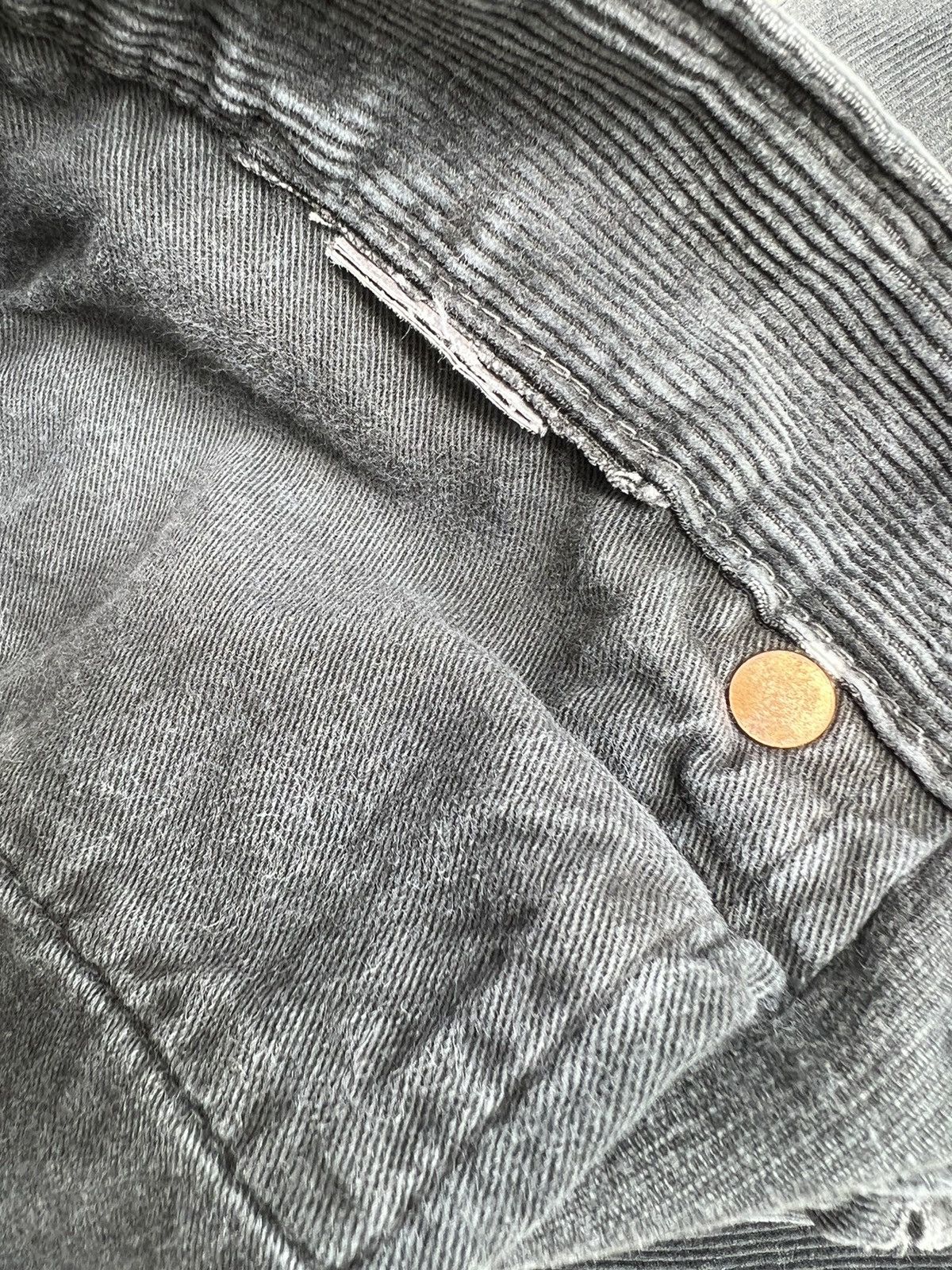 Shellac Vintage David Olive Accessories Japan Fade Black Cord Jeans Size US 31 - 23 Thumbnail