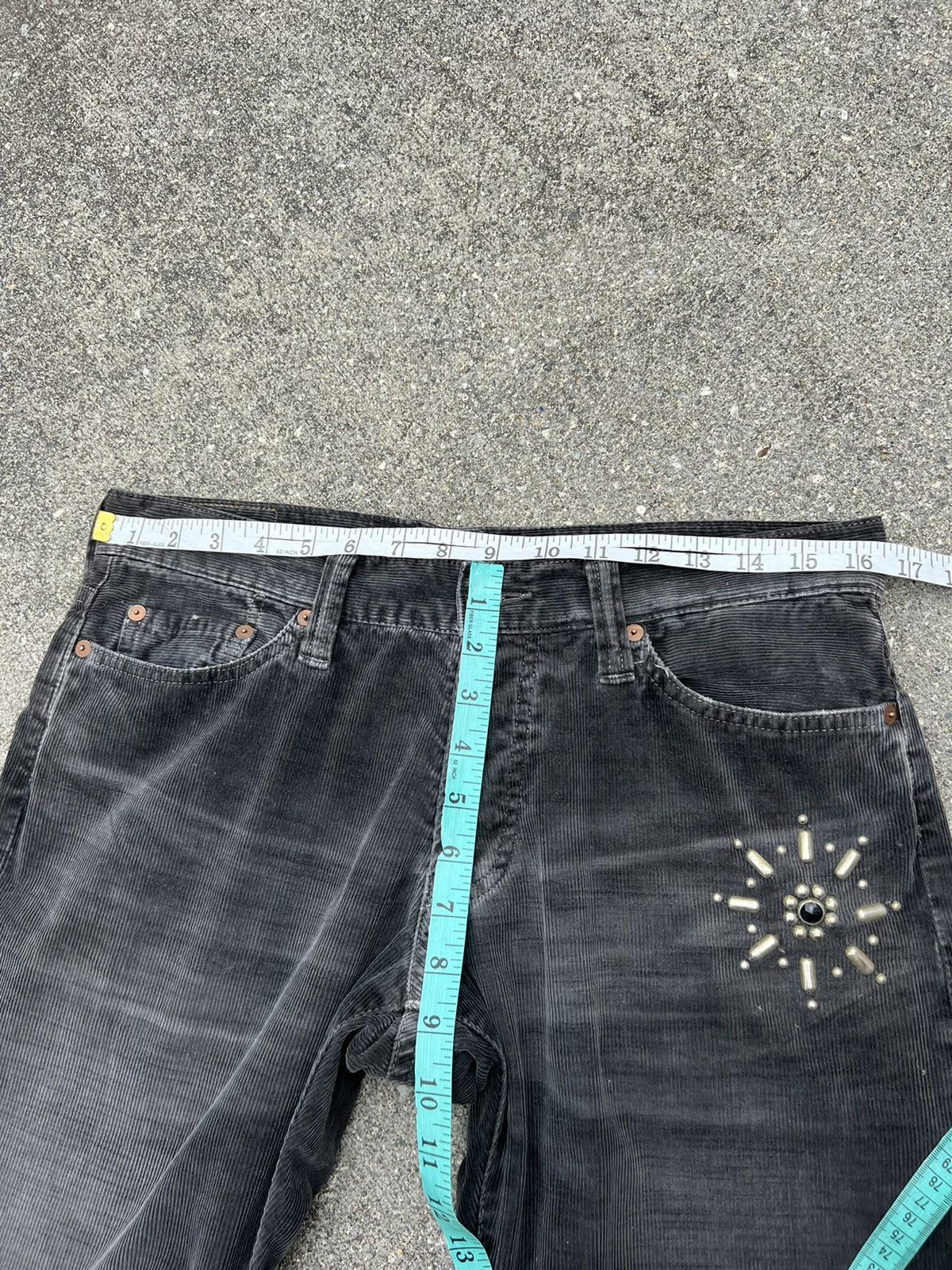 Shellac Vintage David Olive Accessories Japan Fade Black Cord Jeans Size US 31 - 2 Thumbnail