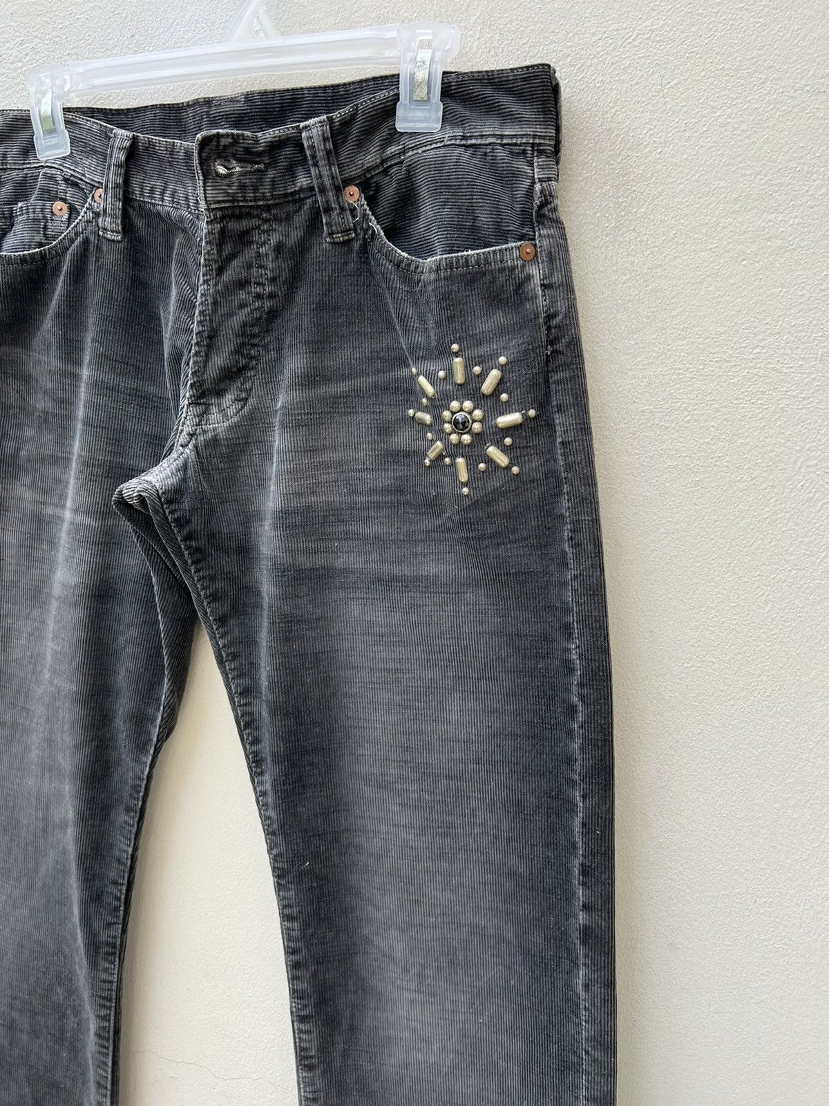 Shellac Vintage David Olive Accessories Japan Fade Black Cord Jeans Size US 31 - 11 Thumbnail