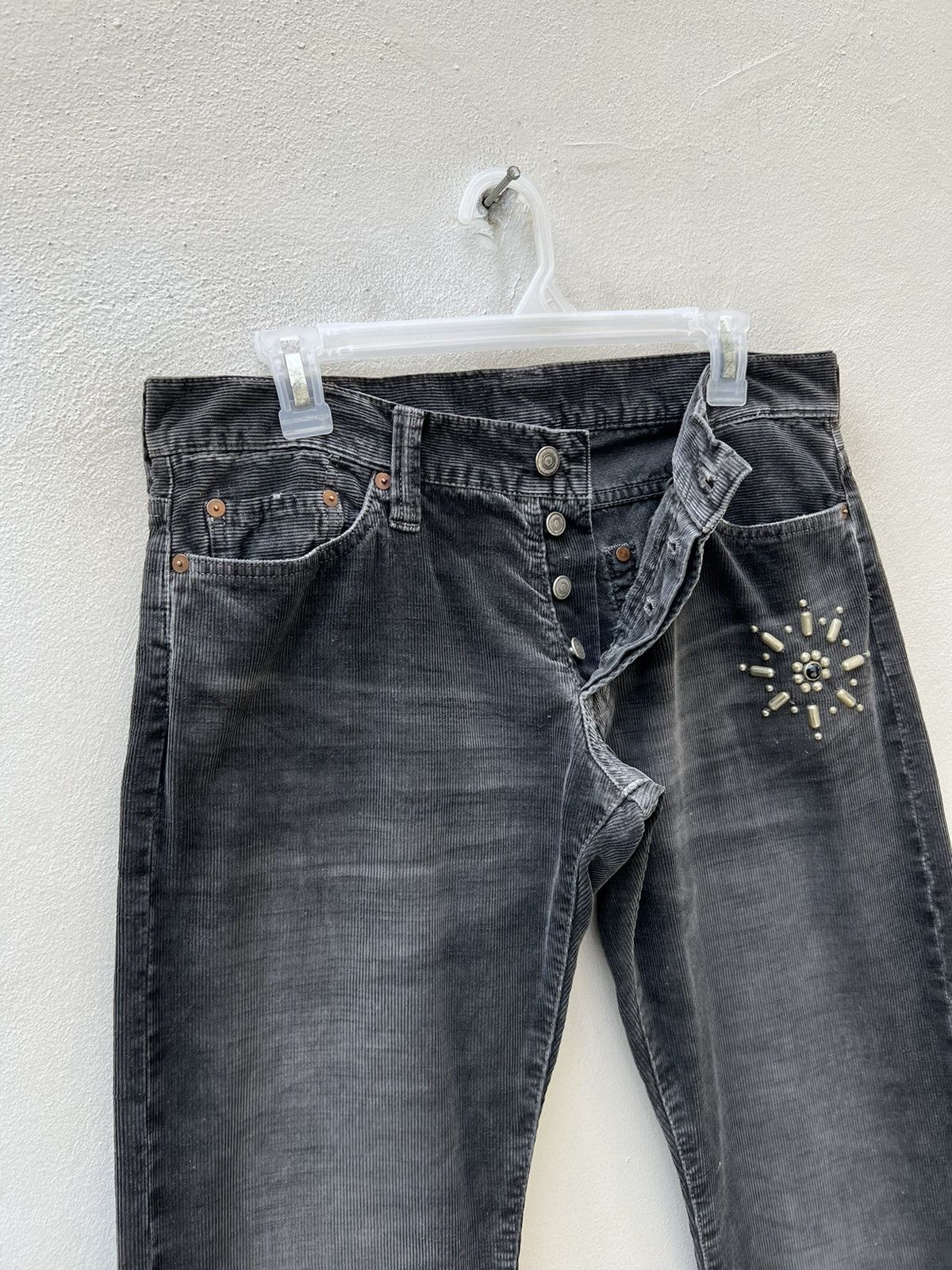 Shellac Vintage David Olive Accessories Japan Fade Black Cord Jeans Size US 31 - 9 Thumbnail