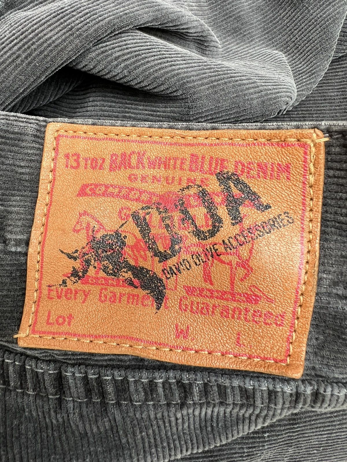Shellac Vintage David Olive Accessories Japan Fade Black Cord Jeans Size US 31 - 22 Thumbnail