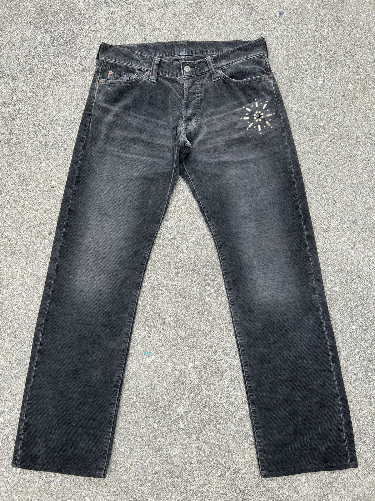 Shellac Vintage David Olive Accessories Japan Fade Black Cord Jeans Size US 31 - 1 Thumbnail
