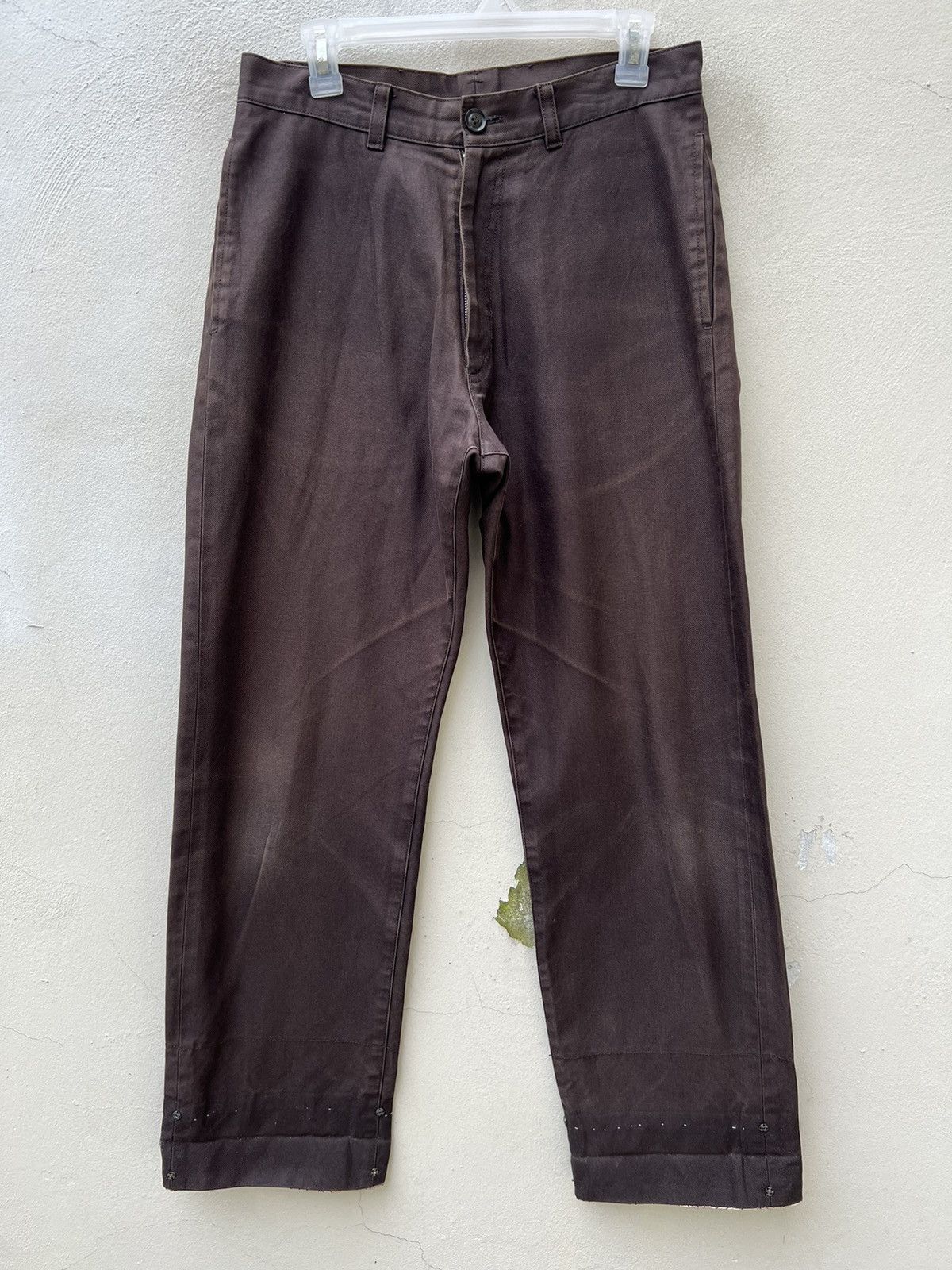 Nude: Masahiko Maruyama × Vintage Vintage Nude: Masahiko Maruyama Sun Fade Wax Dirty Chinos Size US 30 / EU 46 - 8 Thumbnail