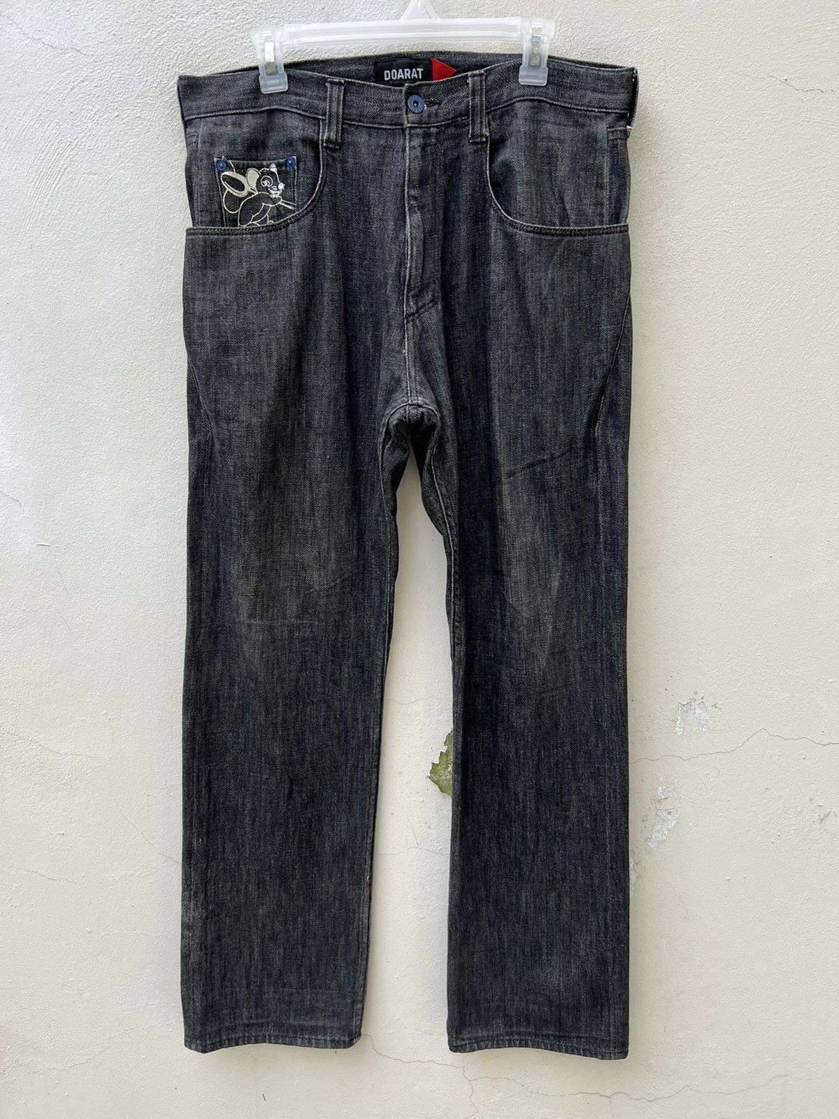 Swagger VTG DOARAT Japan Black Denim Citizen Of RatRat City Jeans Size US 34 / EU 50 - 6 Thumbnail