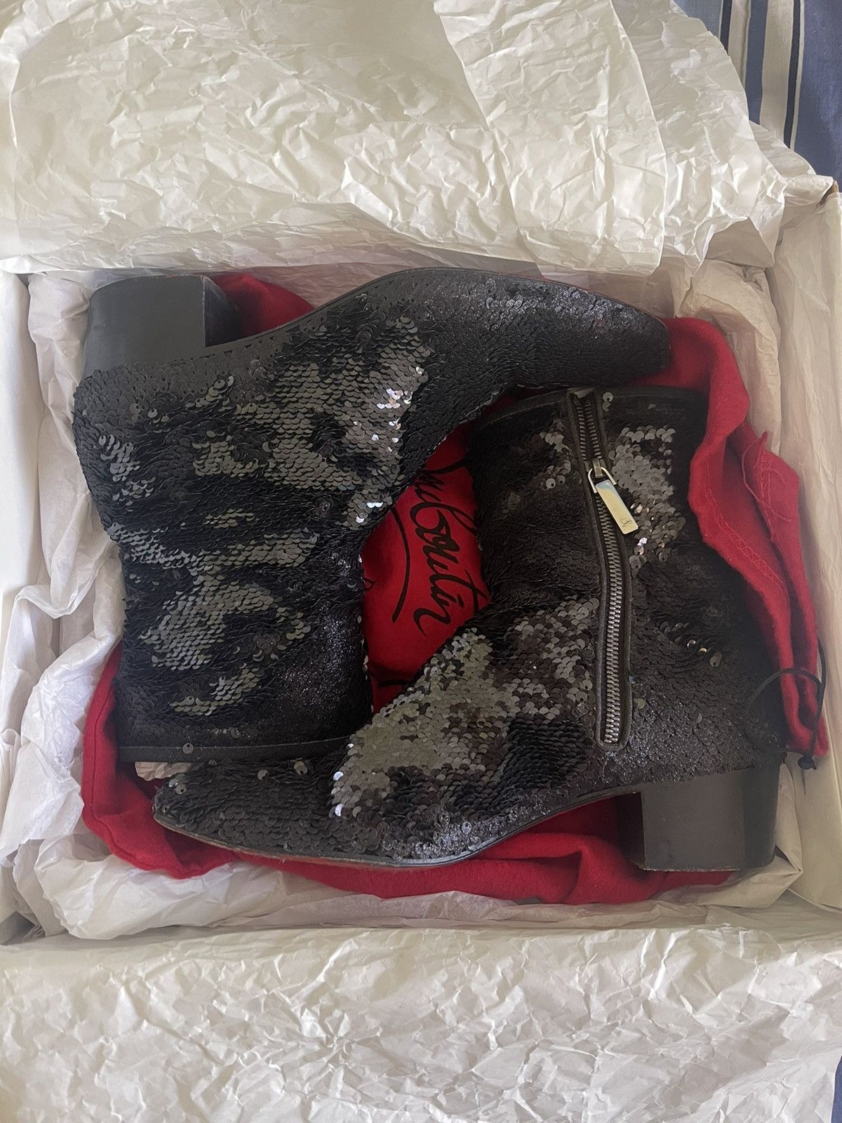 Christian Louboutin Houston 40 Paillette men boots Footwear