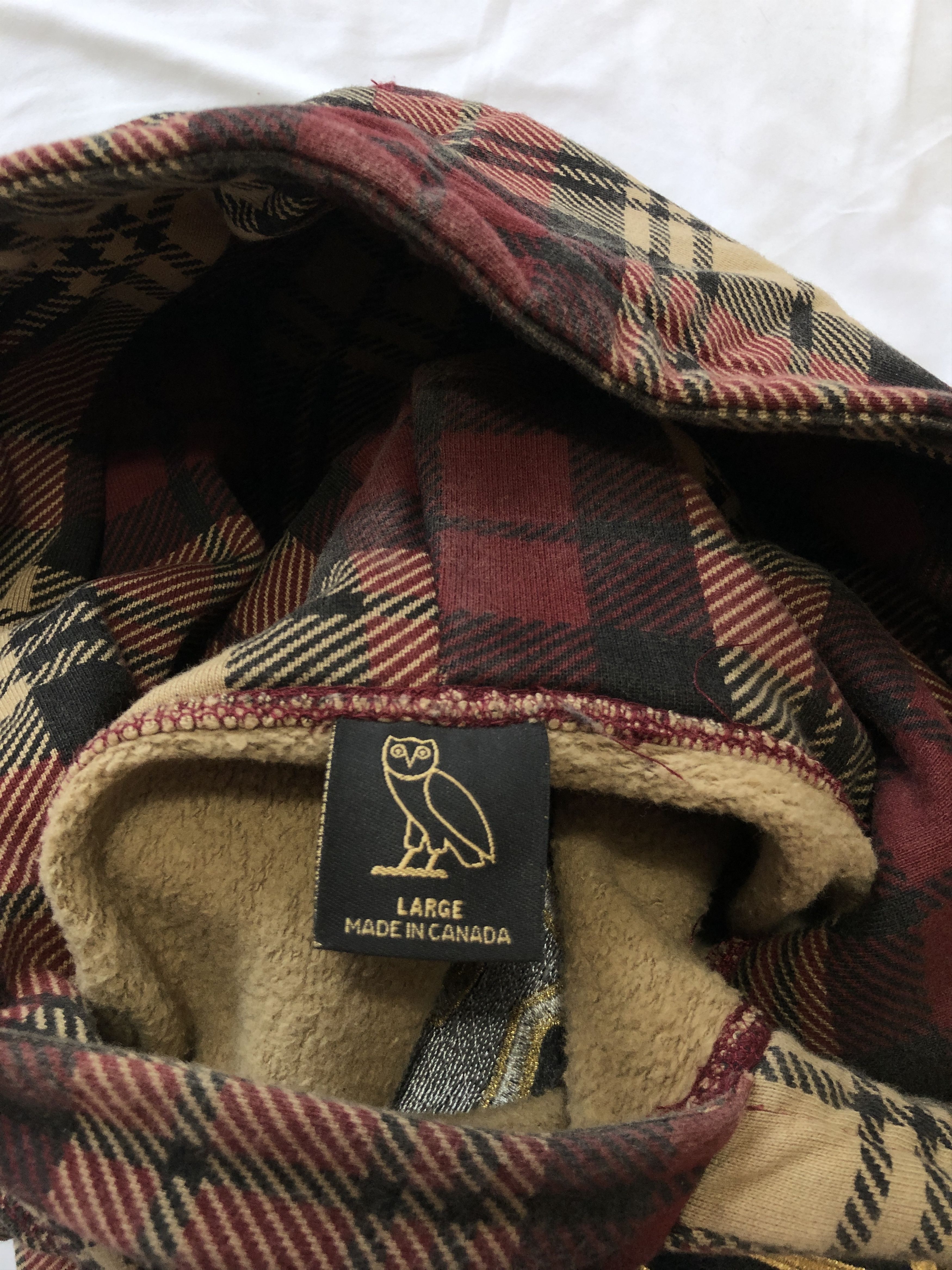 Drake 🦉VERY RARE🦉 OVO Tartan Red Plaid OG Owl Hoodie 2017 Size US L / EU 52-54 / 3 - 5 Thumbnail