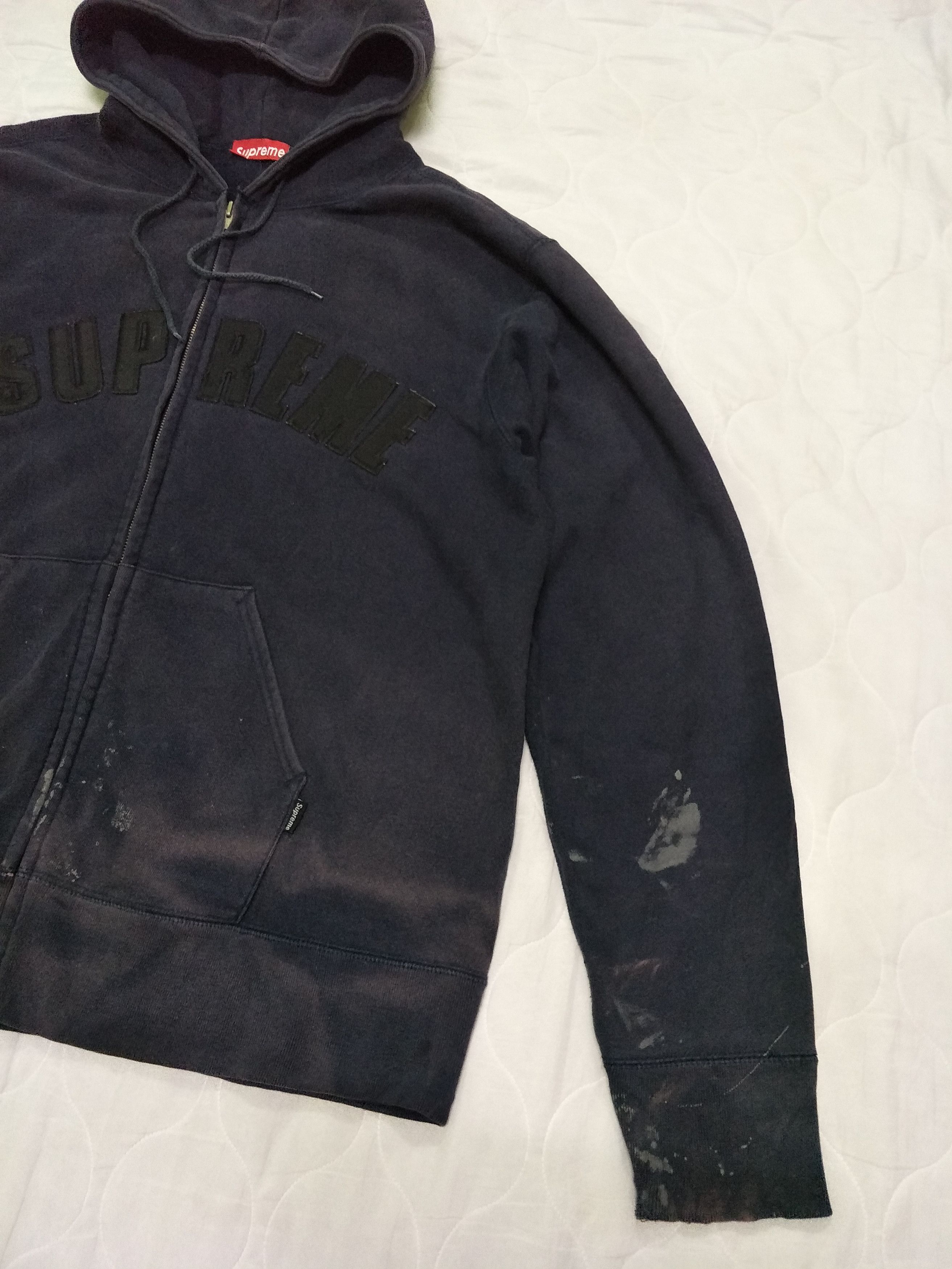 Supreme Vintage SUPREME Arc Logo Hoodies Made In Usa Distressed Size US L / EU 52-54 / 3 - 4 Thumbnail
