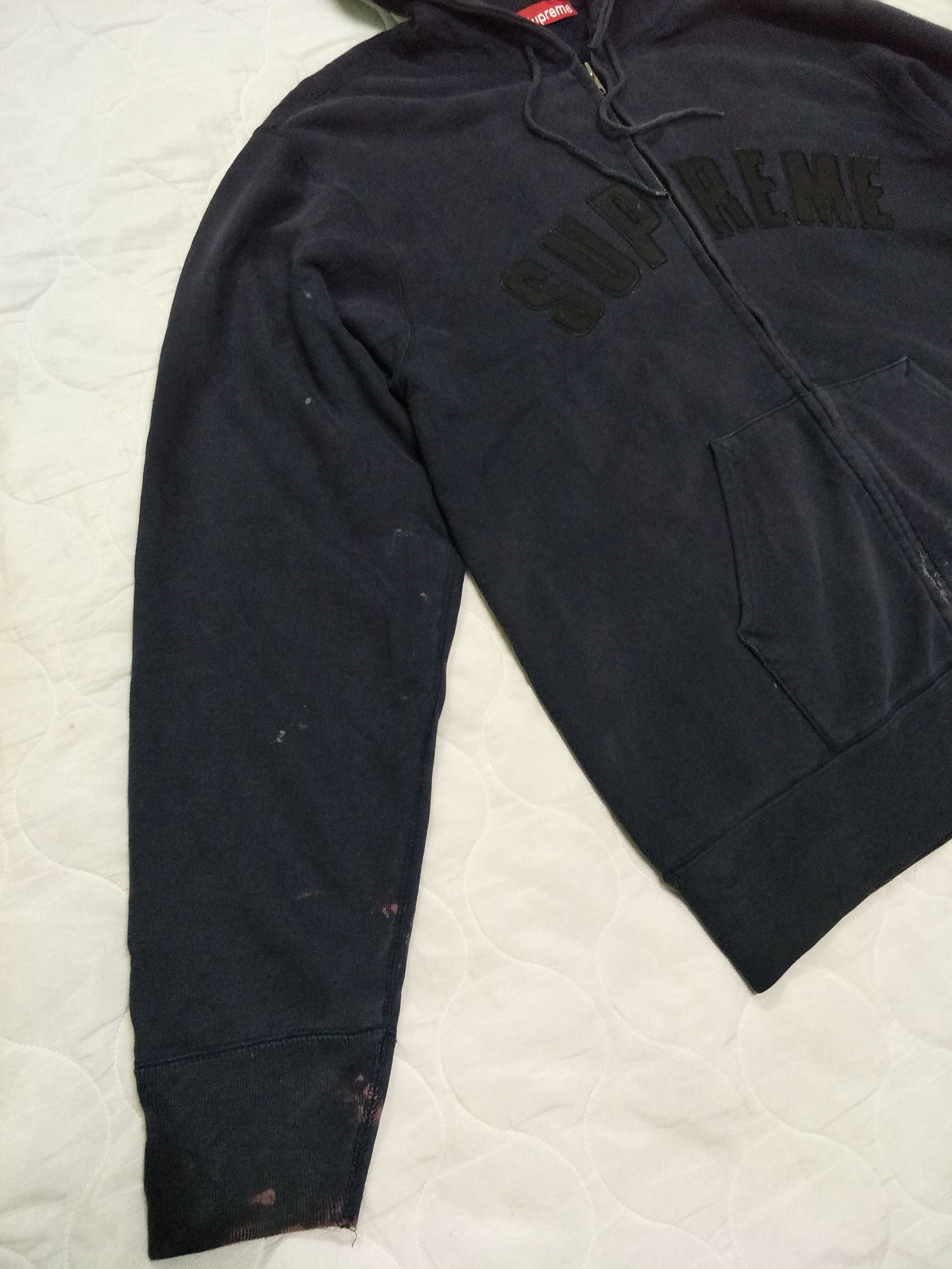 Supreme Vintage SUPREME Arc Logo Hoodies Made In Usa Distressed Size US L / EU 52-54 / 3 - 5 Thumbnail