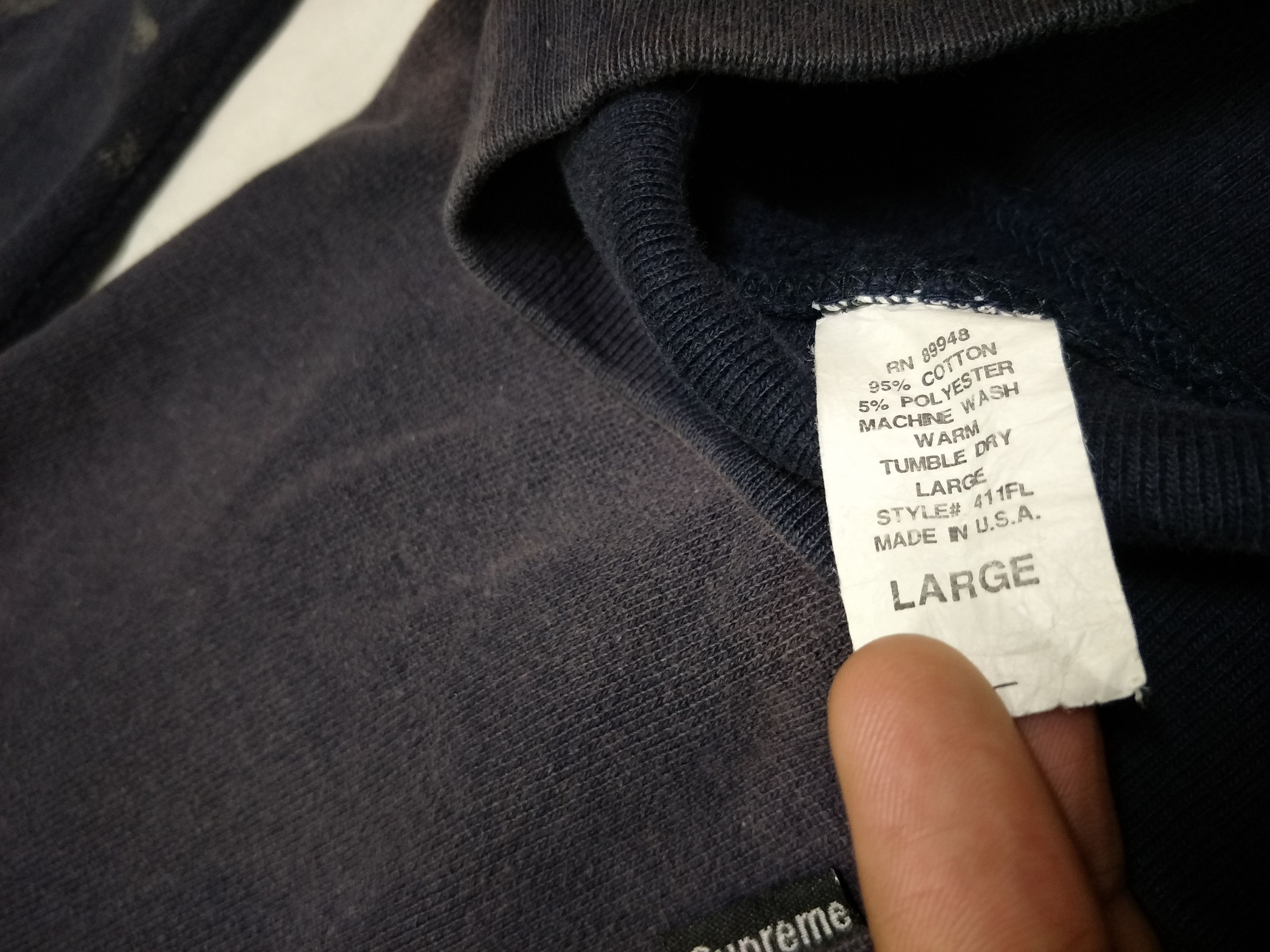 Supreme Vintage SUPREME Arc Logo Hoodies Made In Usa Distressed Size US L / EU 52-54 / 3 - 13 Thumbnail