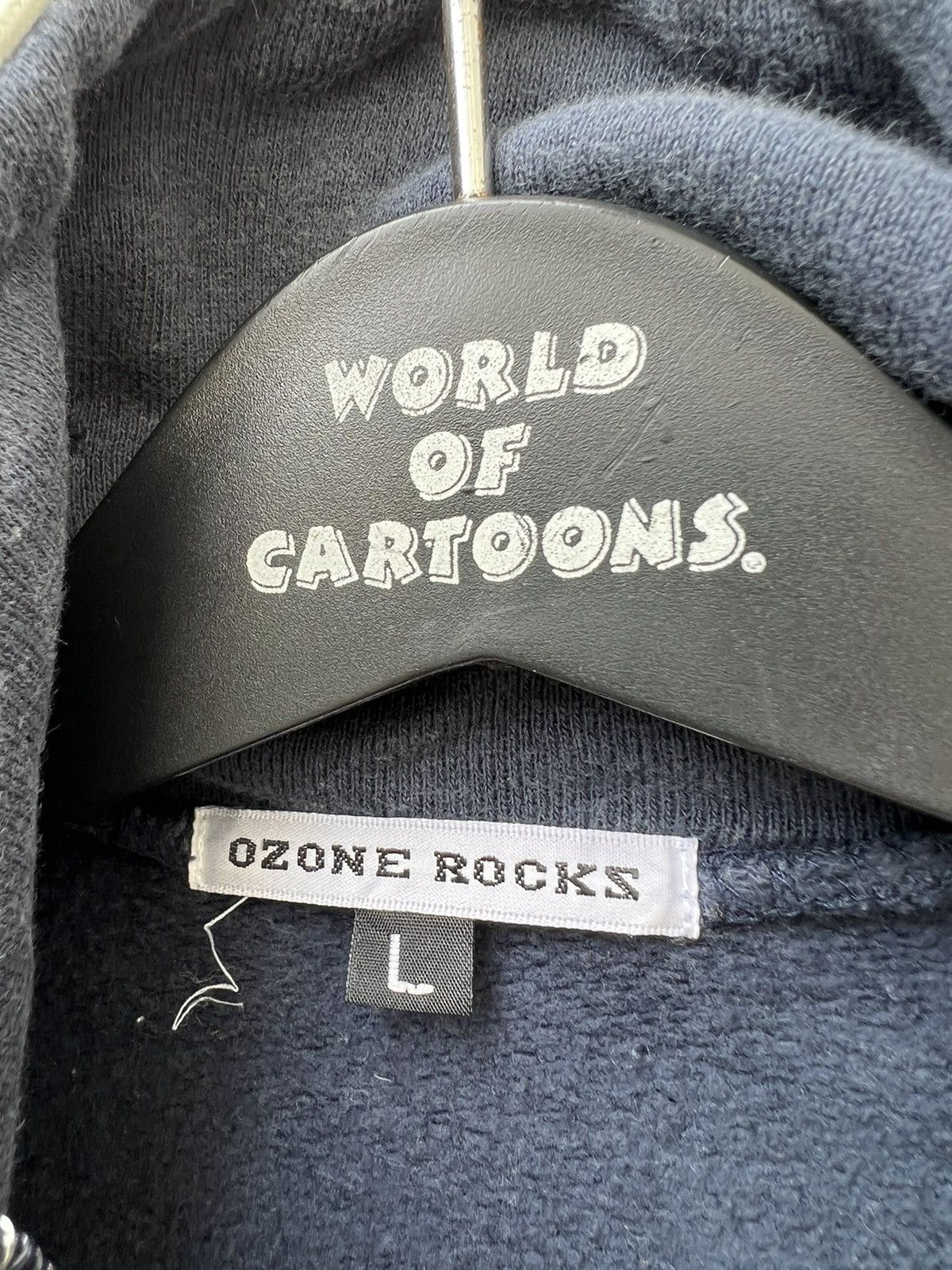 Vintage 90s Ozone Rocks Japan RE-EVOLUTION Faded Navy Zip Sweater Size US L / EU 52-54 / 3 - 20 Thumbnail