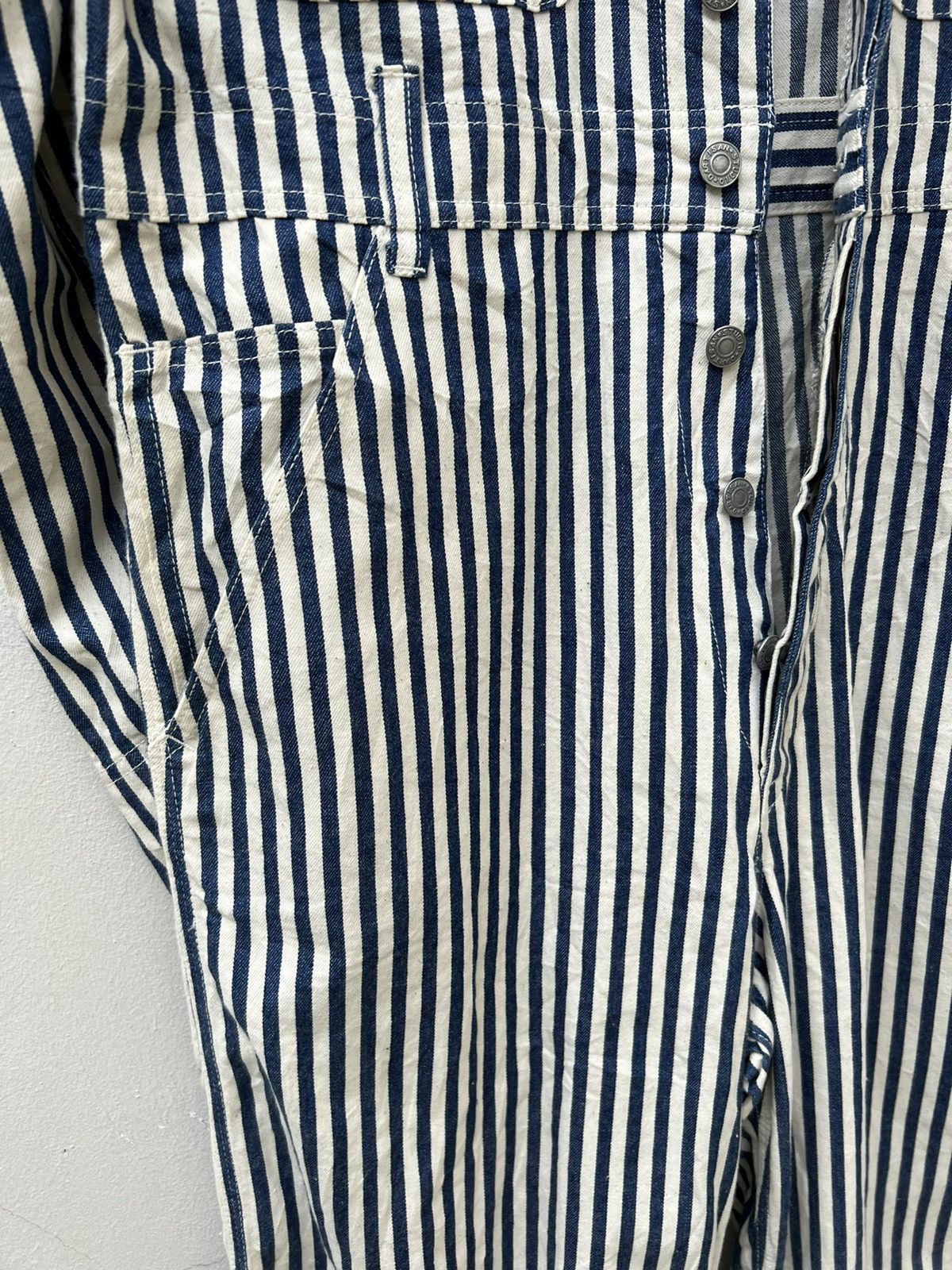 Studio D'Artisan Vintage Studio D’artisan Hickory Striped Jumpsuit Coverall Size US 34 / EU 50 - 15 Thumbnail