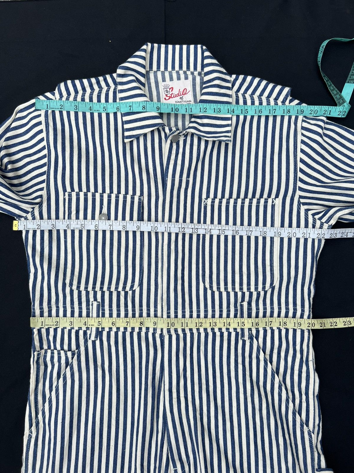 Studio D'Artisan Vintage Studio D’artisan Hickory Striped Jumpsuit Coverall Size US 34 / EU 50 - 2 Thumbnail