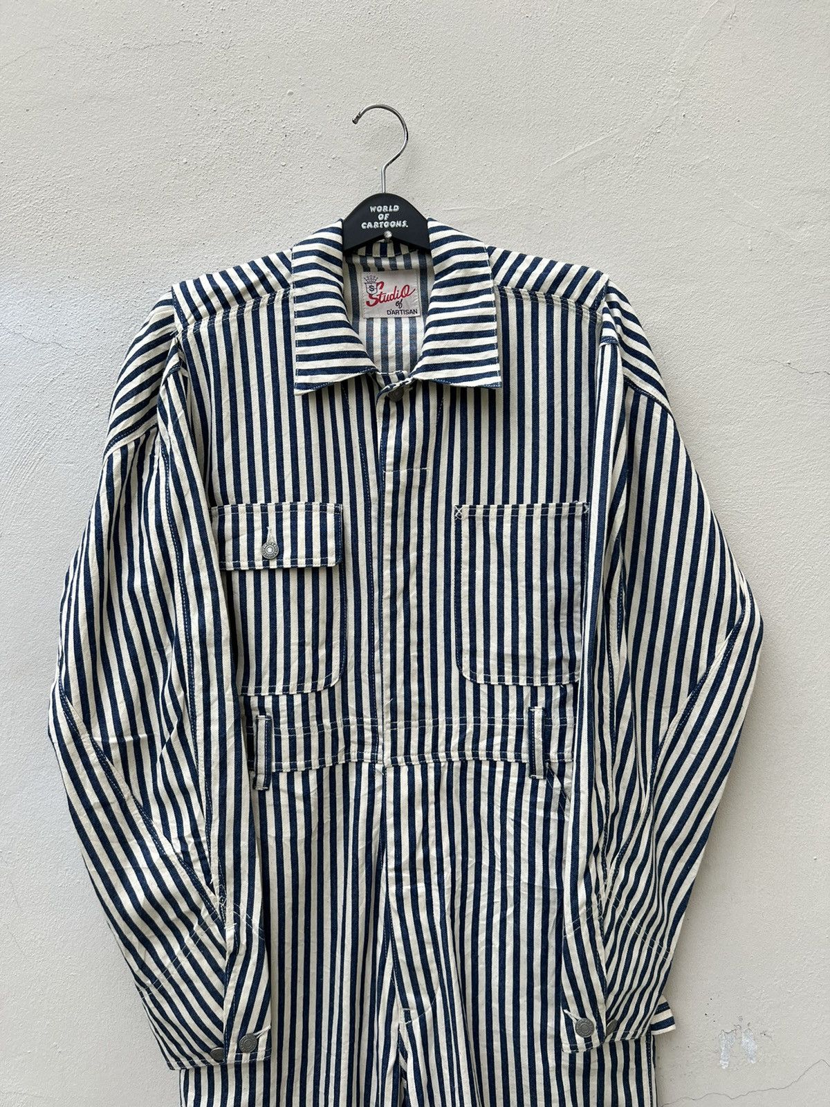 Studio D'Artisan Vintage Studio D’artisan Hickory Striped Jumpsuit Coverall Size US 34 / EU 50 - 9 Thumbnail