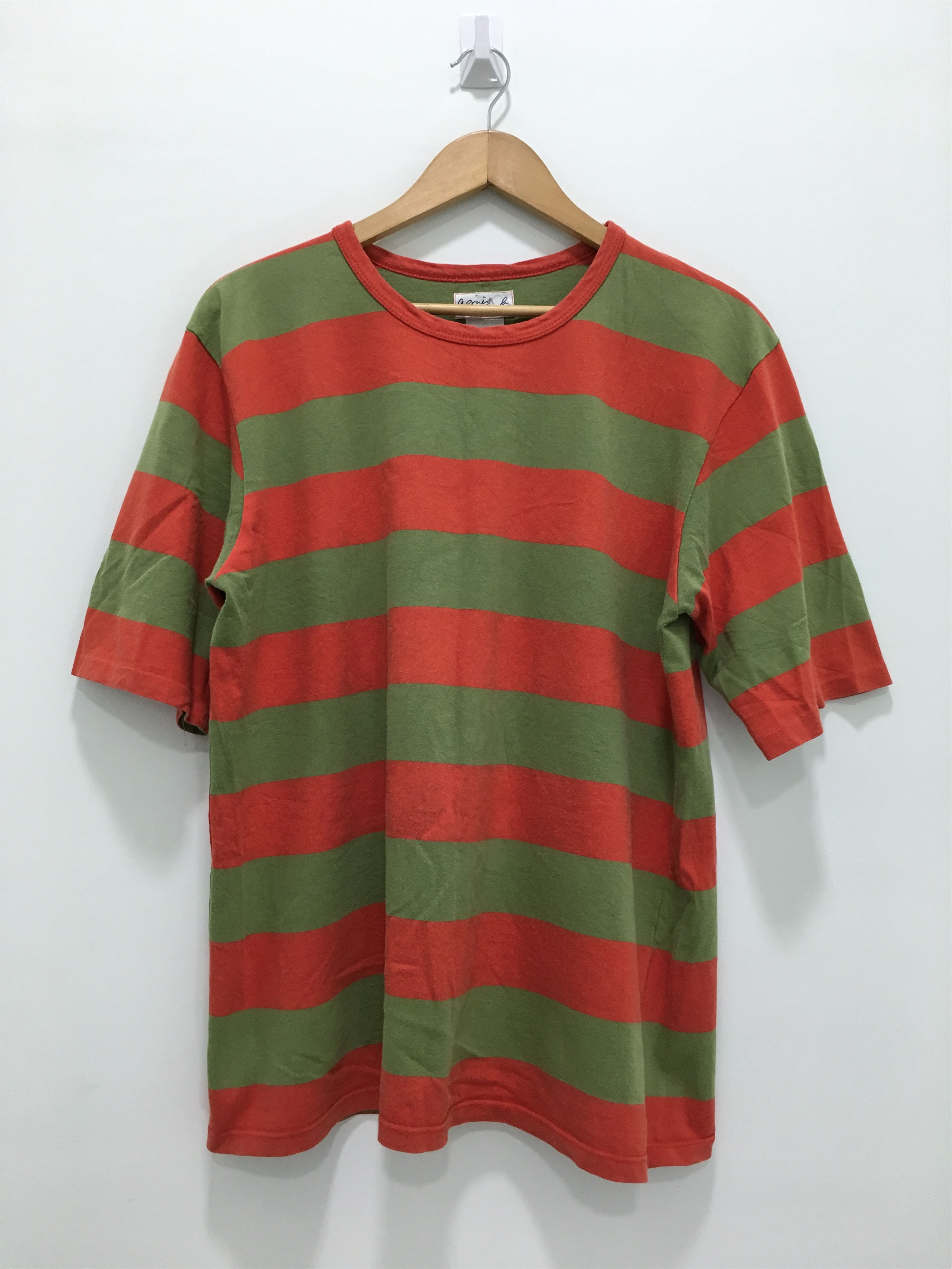agnes b. Agnes B. Homme Paris Bold Stripes Tshirt Rockabilly Style Size US M / EU 48-50 / 2 - 2 Thumbnail