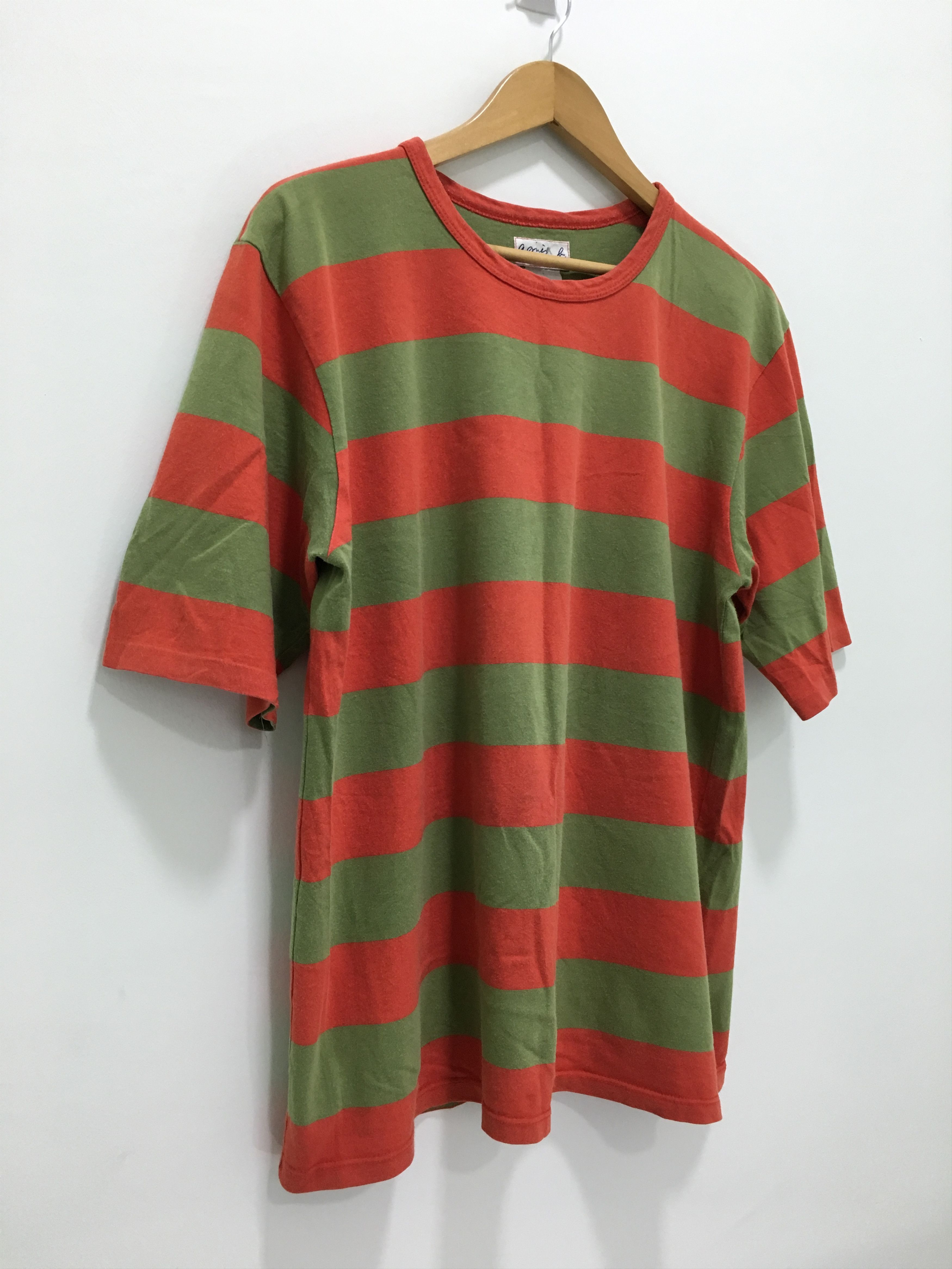 agnes b. Agnes B. Homme Paris Bold Stripes Tshirt Rockabilly Style Size US M / EU 48-50 / 2 - 3 Thumbnail
