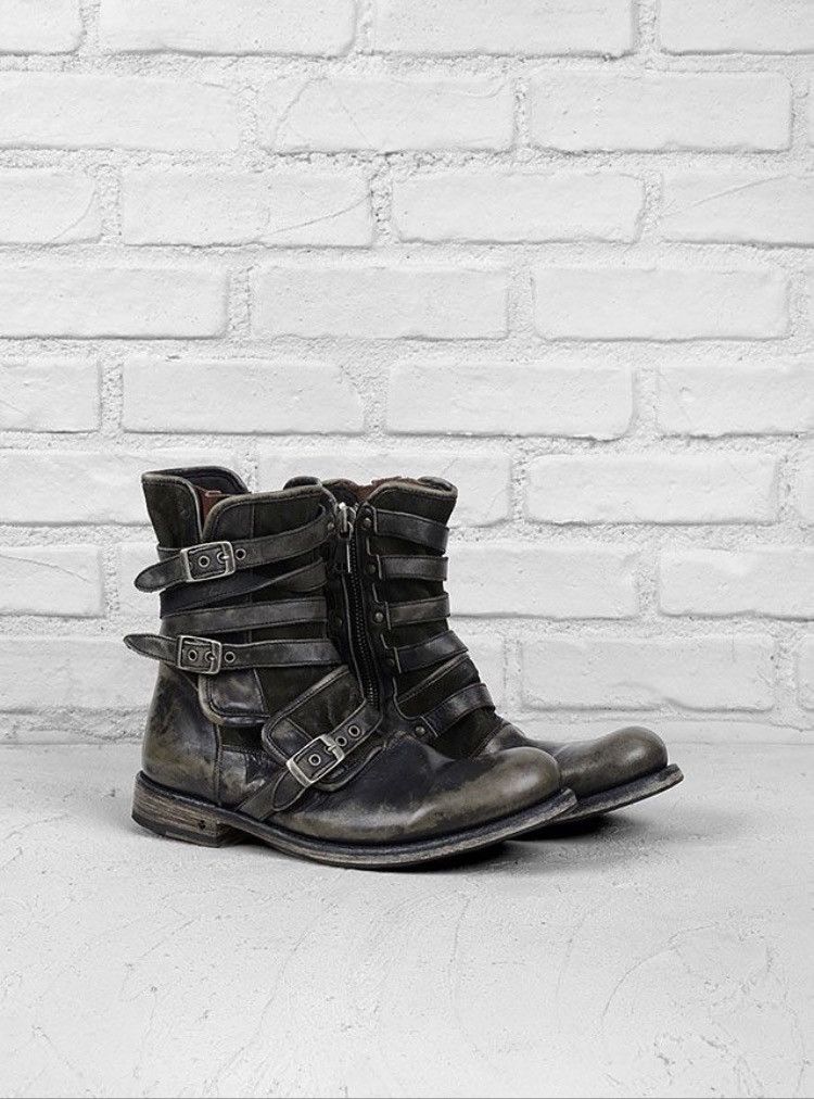 John Varvatos Triple Buckle Engineer Boots 9 | Grailed