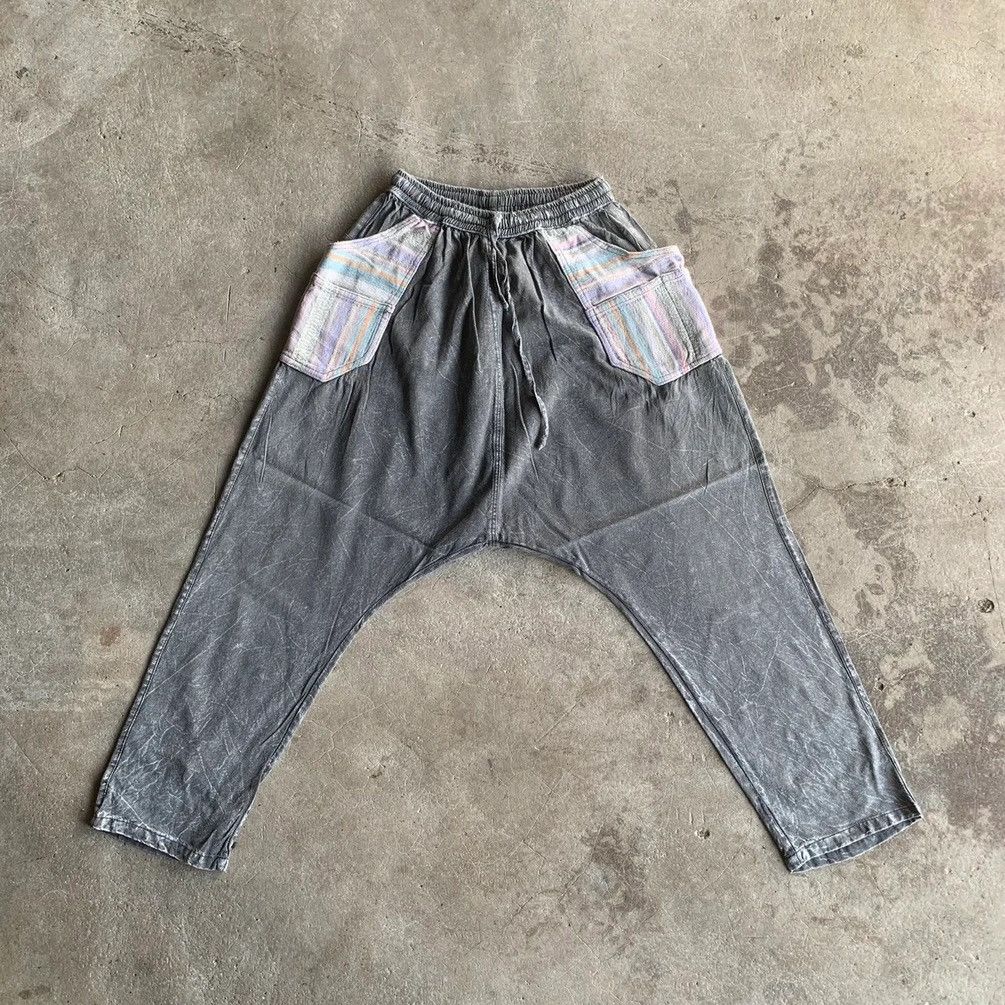 VINTAGE NAVAJO BIGPOCKET SPRING WAIST BLACK STORM DROP PANTS