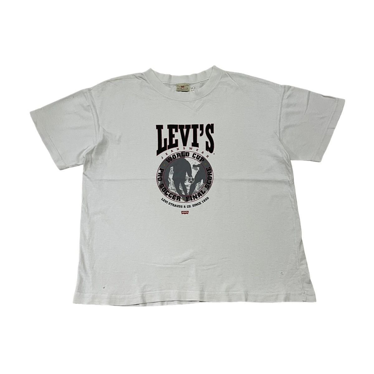 Distressed Vintage 90s Levis World Cup T Shirt