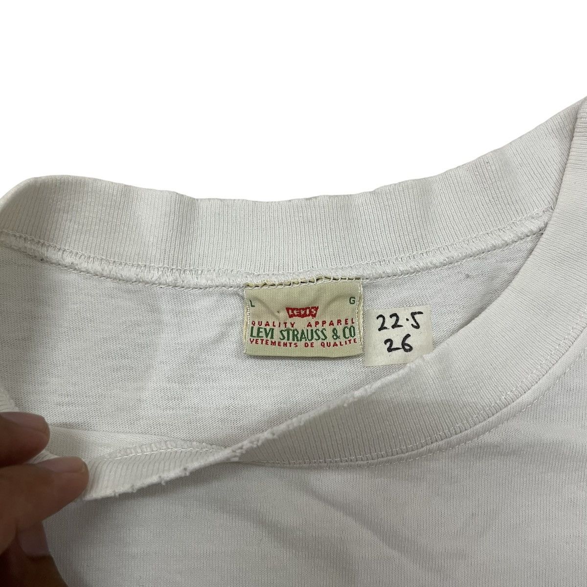 Levi's × Levi's Vintage Clothing × Vintage Distressed Vintage 90s Levis World Cup T Shirt Size US L / EU 52-54 / 3 - 5 Thumbnail