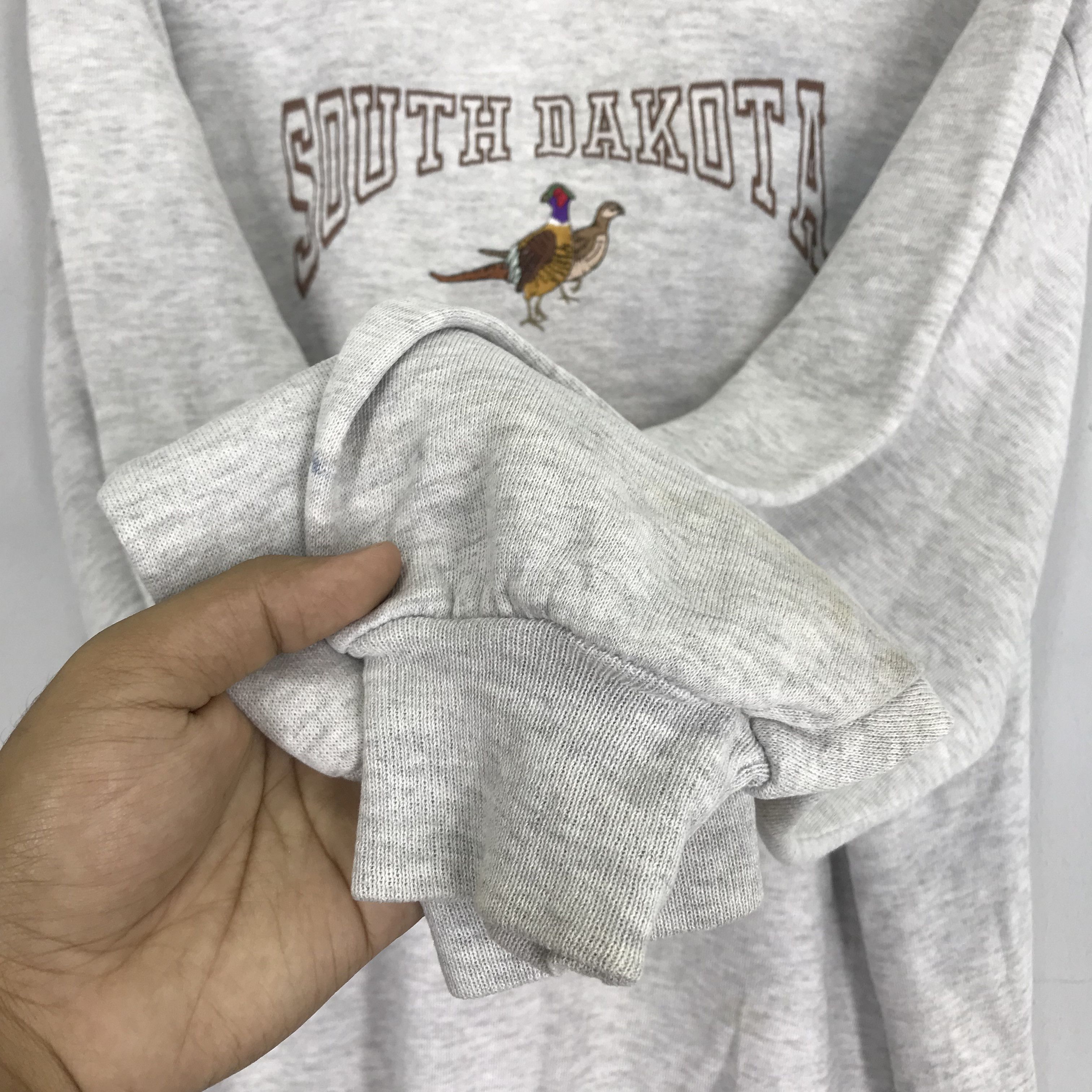 Jerzees Vintage 90s South Dakota Sweatshirts Grey Size US XL / EU 56 / 4 - 7 Thumbnail