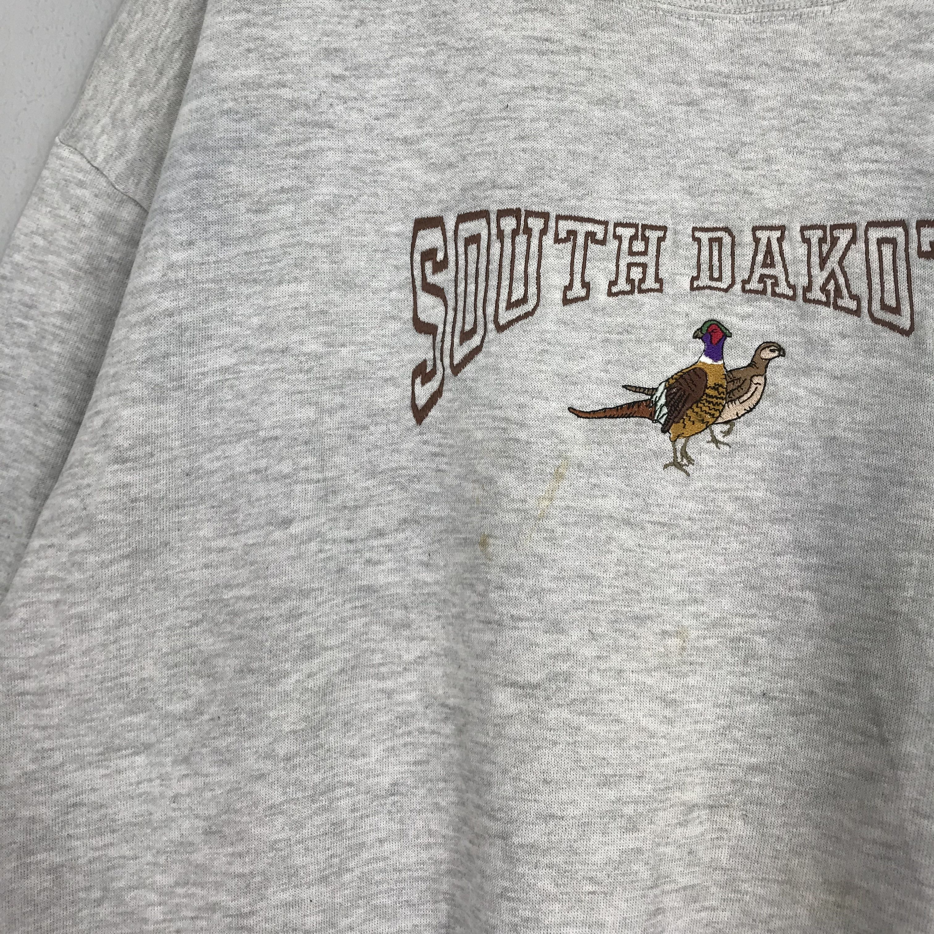 Jerzees Vintage 90s South Dakota Sweatshirts Grey Size US XL / EU 56 / 4 - 6 Thumbnail