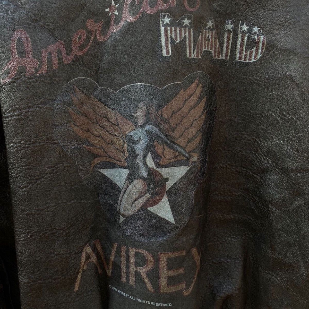 Avirex × Vintage RARE! VINTAGE AVIREX LEATHER JACKET A2 1991 Size US L / EU 52-54 / 3 - 11 Thumbnail