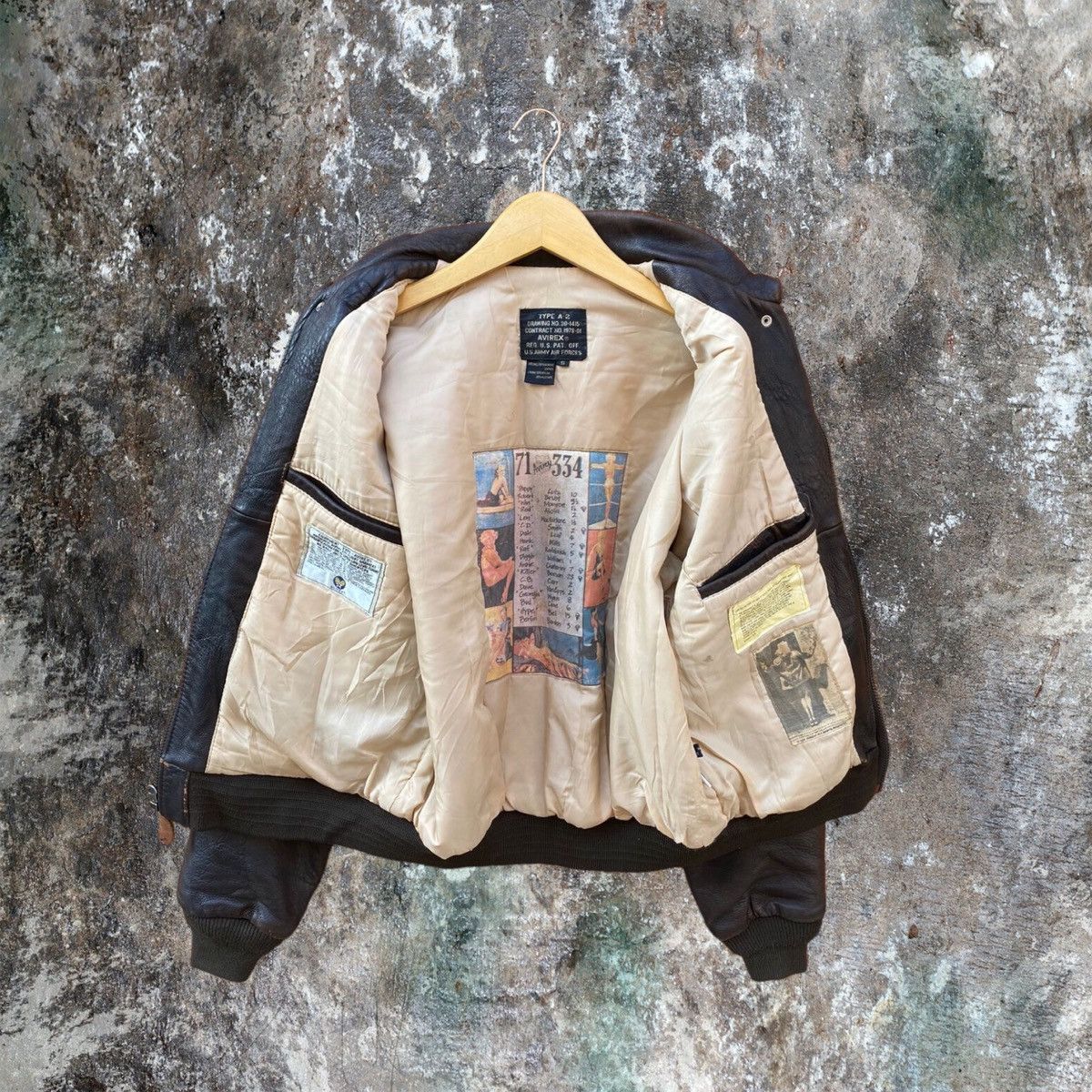 Avirex × Vintage RARE! VINTAGE AVIREX LEATHER JACKET A2 1991 Size US L / EU 52-54 / 3 - 9 Thumbnail