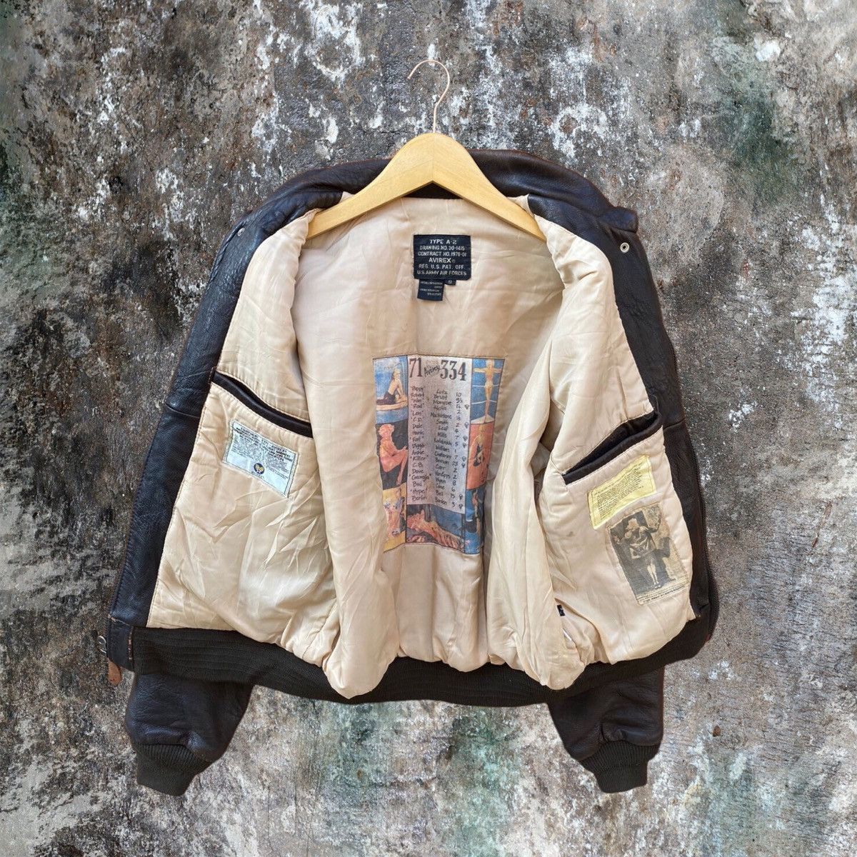 Avirex × Vintage RARE! VINTAGE AVIREX LEATHER JACKET A2 1991 Size US L / EU 52-54 / 3 - 3 Thumbnail