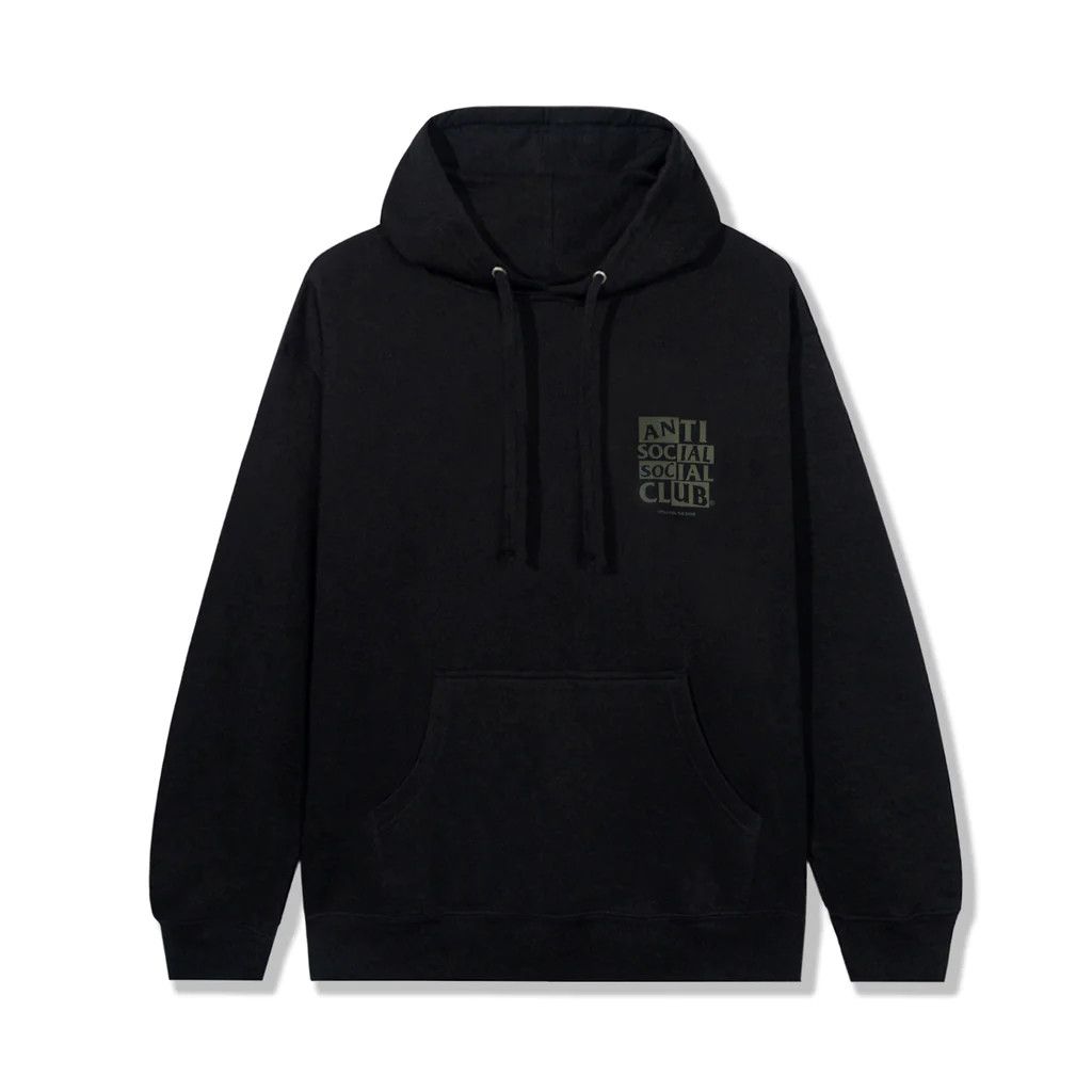 image of Anti Social Social Club Ds Green Assc Muted Black Hoody Bape Kith Kaws Hoodie Vlone (Size 2XL)