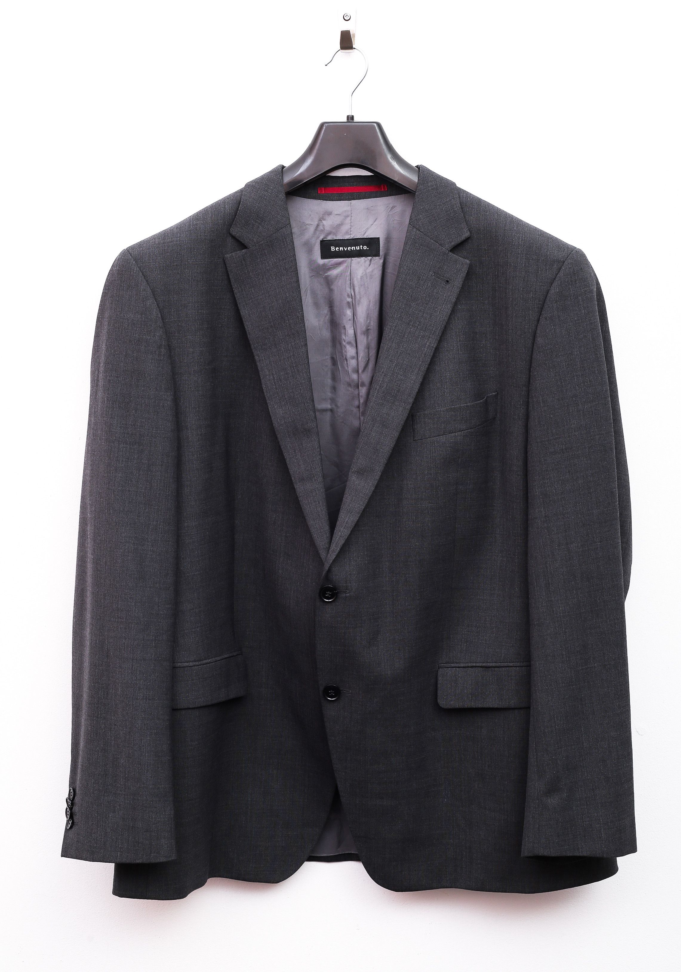 Designer BENVENUTO Wool Grey Blazer Coat Jacket Suit Sport Top Size 48S - 1 Thumbnail