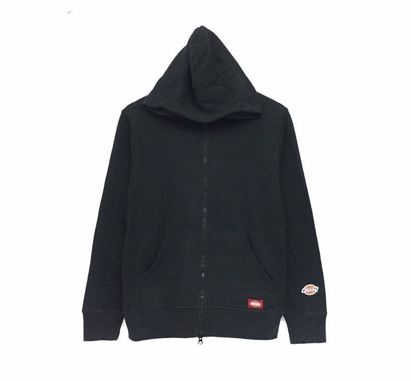 Dickies USA Zipped Up Hoodie Sweatshirt Small Logo Spell Out