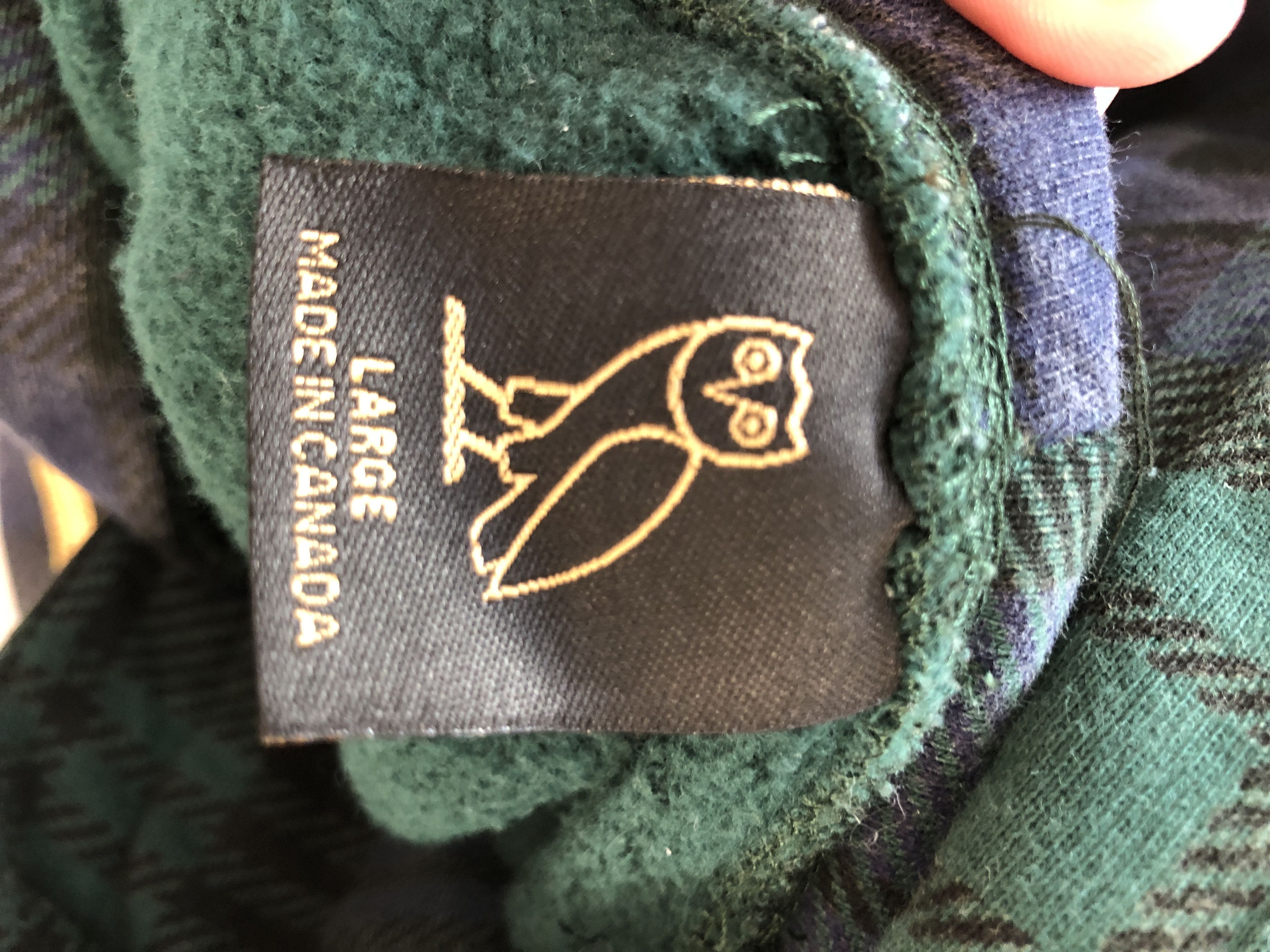 Drake 🦉VERY RARE🦉 OVO Tartan Green Plaid OG Owl Hoodie 2017 Size US XL / EU 56 / 4 - 4 Thumbnail