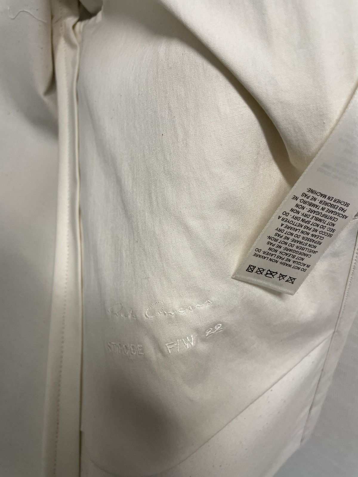 Rick Owens FW22 Strobe Jumbo Cut Out Outer Shirt sz50 Size US M / EU 48-50 / 2 - 7 Thumbnail