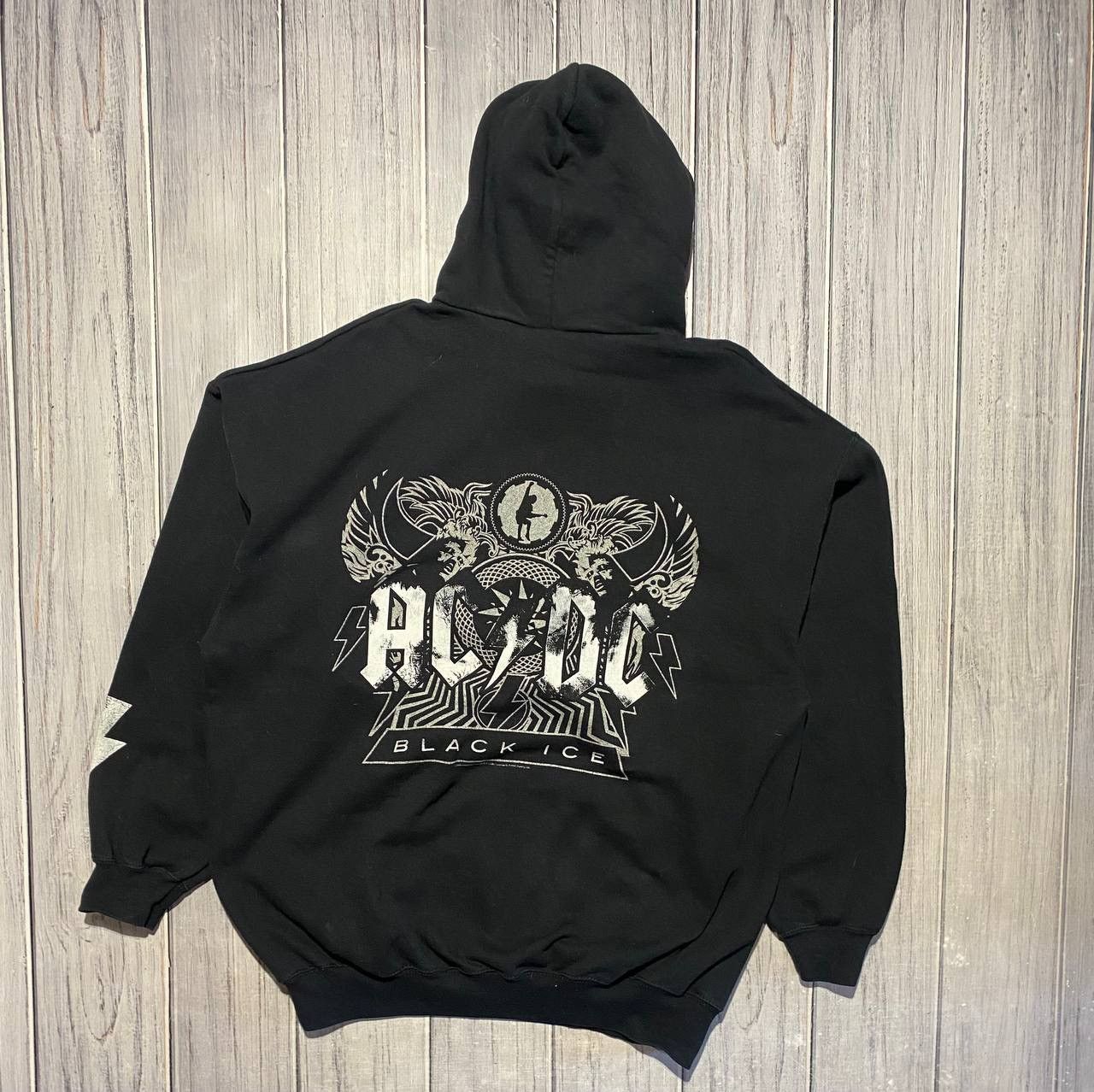 AC/DC Vintage Ac/Dc Hoodie Black Ice 2008 Rock Band Big Logo Size US XXL / EU 58 / 5 - 2 Thumbnail