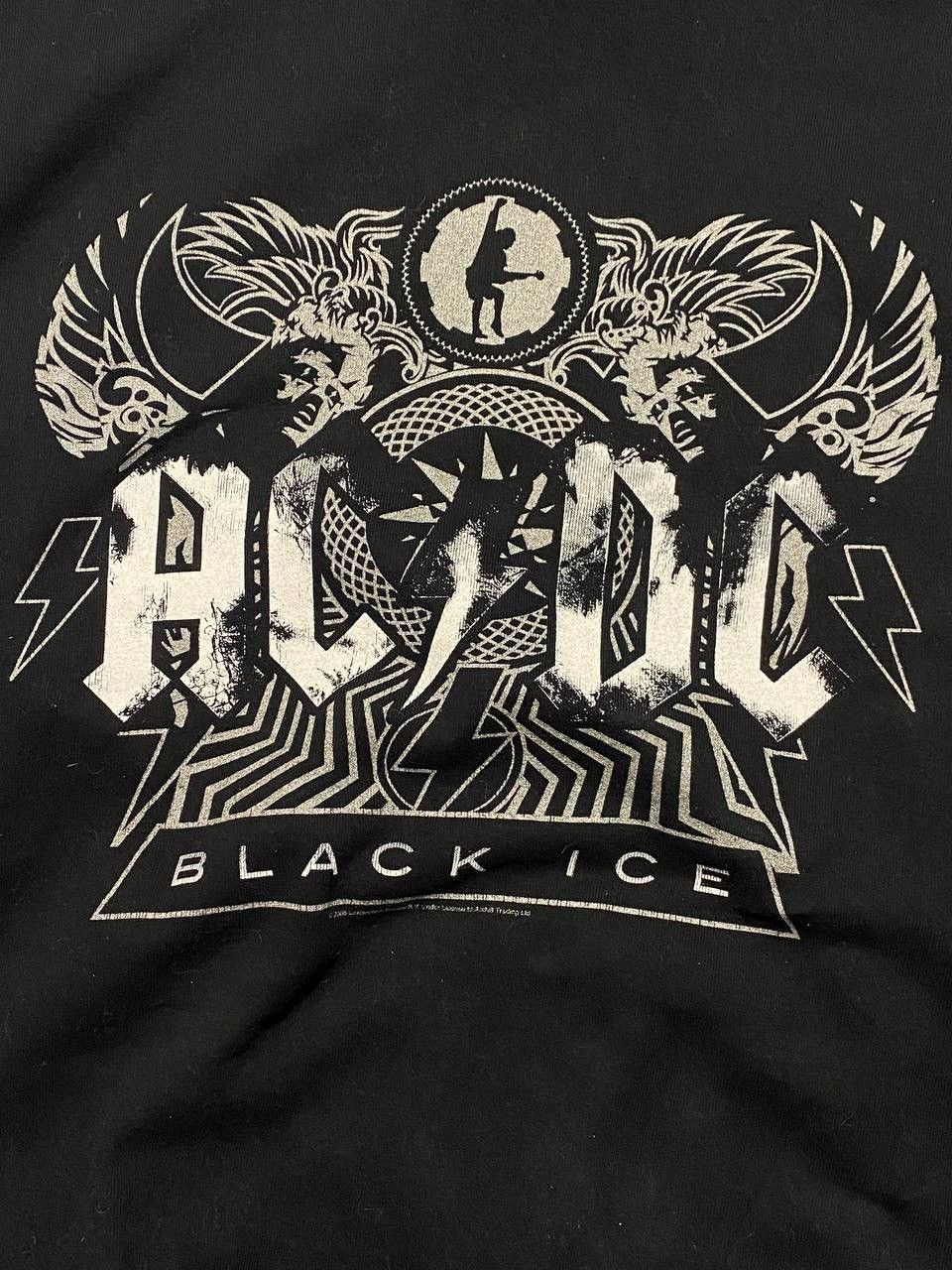 AC/DC Vintage Ac/Dc Hoodie Black Ice 2008 Rock Band Big Logo Size US XXL / EU 58 / 5 - 6 Thumbnail