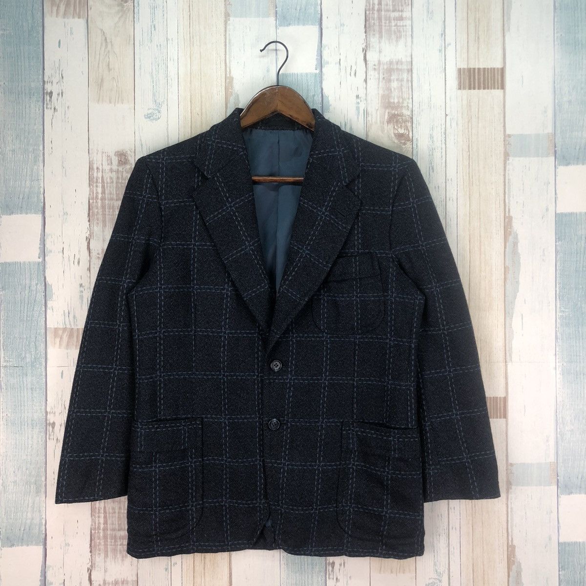 Japanese Brand × Vintage Vintage Indigo Patchwork Blazers Size US M / EU 48-50 / 2 - 1 Thumbnail