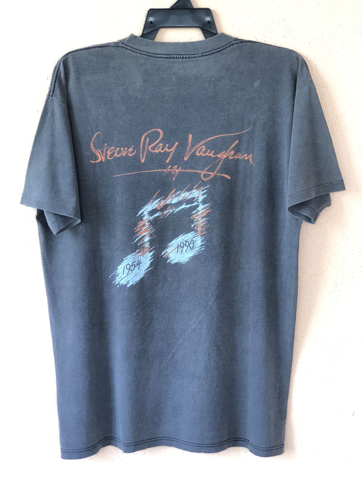 Band Tees Vintage 90s Stevie Ray Vaughan Blues Legend Faded Tee Size US L / EU 52-54 / 3 - 13 Thumbnail