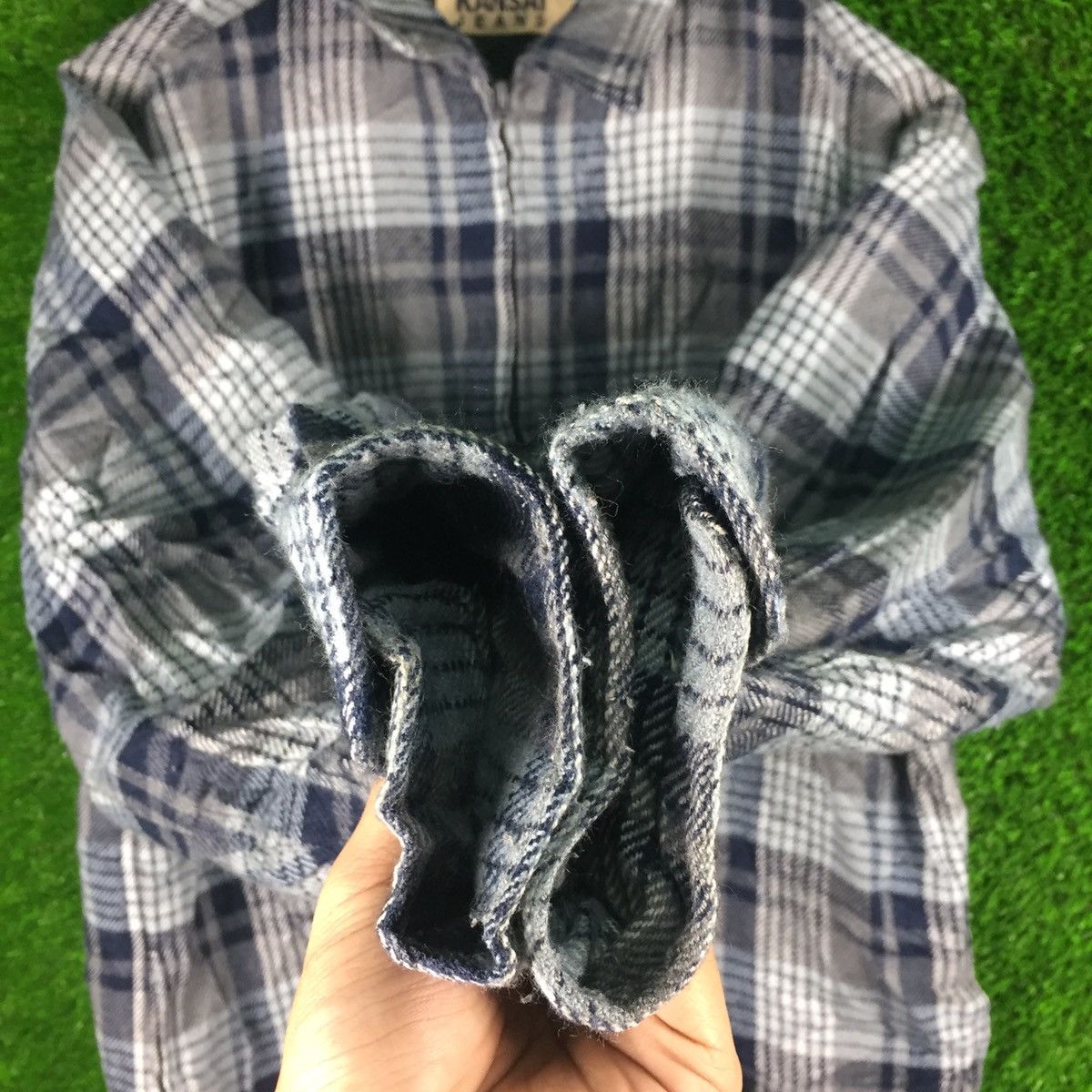 Flannel Vintage Kansai Jeans Flannel Double Pocket Zipper Size US L / EU 52-54 / 3 - 6 Thumbnail