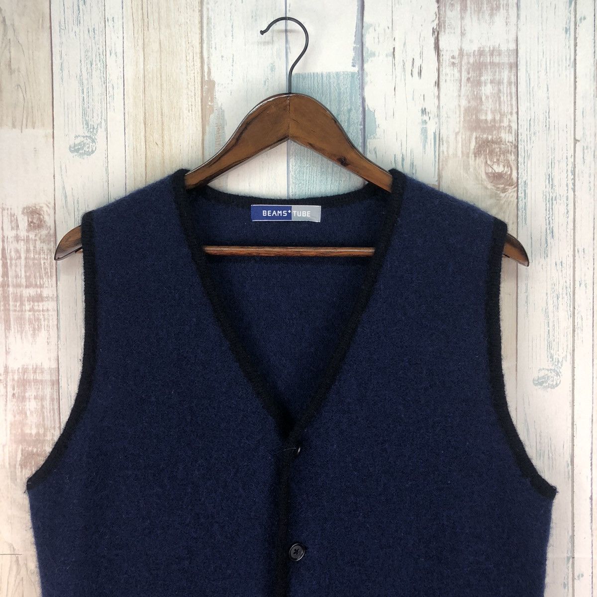 Beams Plus × Japanese Brand × Vintage Vintage Beams Wool Vest Size US S / EU 44-46 / 1 - 3 Thumbnail