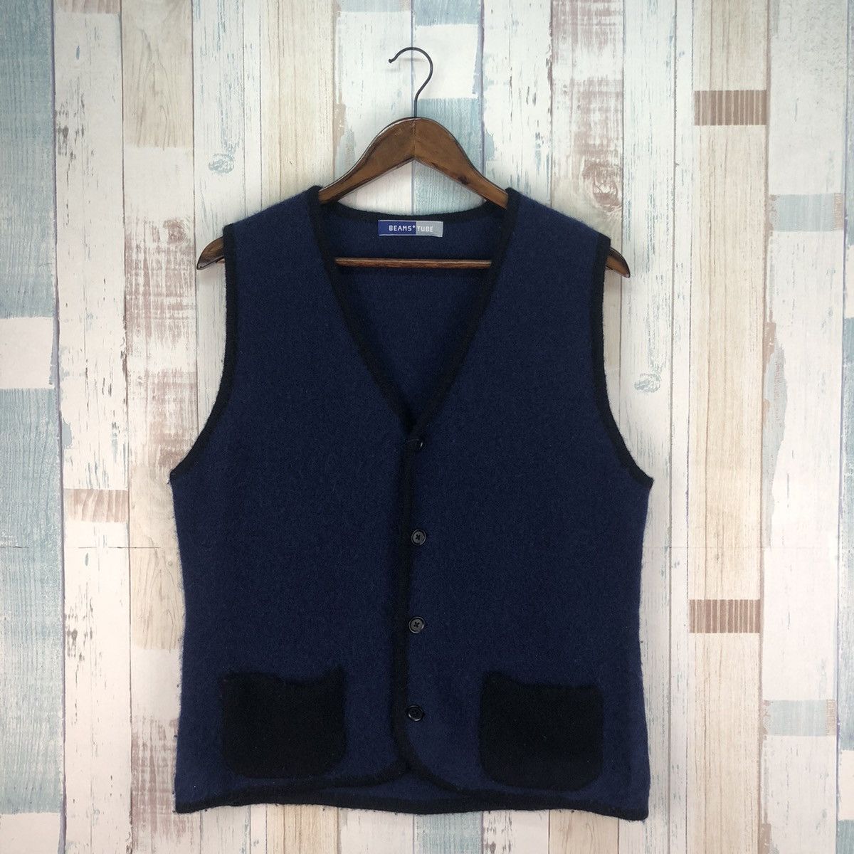 Beams Plus × Japanese Brand × Vintage Vintage Beams Wool Vest Size US S / EU 44-46 / 1 - 1 Thumbnail