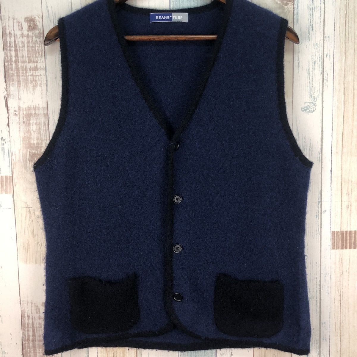 Beams Plus × Japanese Brand × Vintage Vintage Beams Wool Vest Size US S / EU 44-46 / 1 - 4 Thumbnail