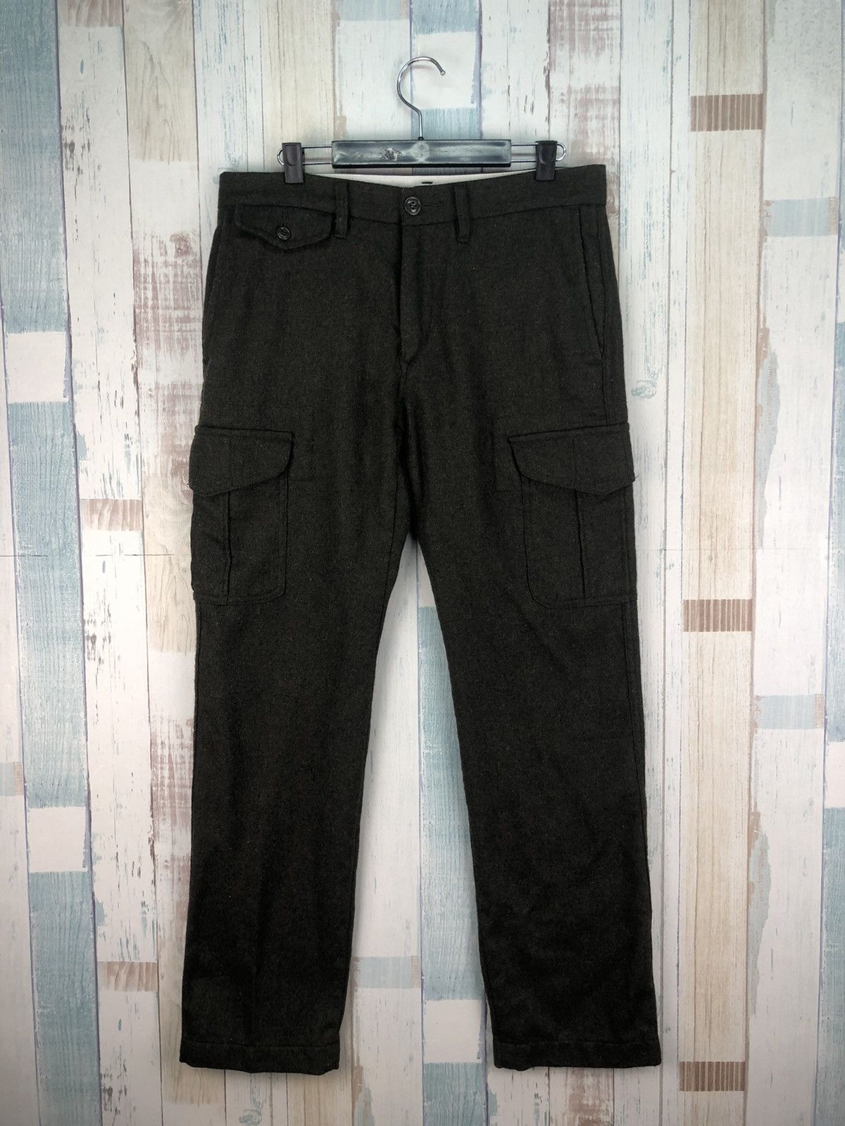 ADAM ET ROPE × Japanese Brand × Vintage Adam et Rope Wool Cargo Pants Size US 32 / EU 48 - 1 Thumbnail