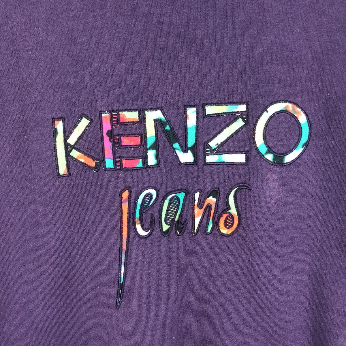 Kenzo × Vintage Vintage Kenzo Jeans Embroidery Big Logo Bomber Jacket Size US L / EU 52-54 / 3 - 4 Thumbnail