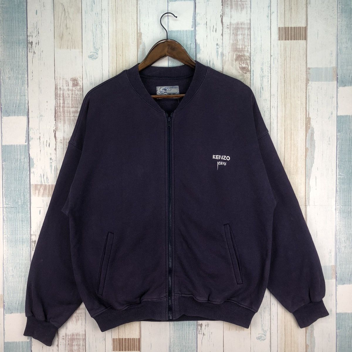 Kenzo × Vintage Vintage Kenzo Jeans Embroidery Big Logo Bomber Jacket Size US L / EU 52-54 / 3 - 2 Thumbnail