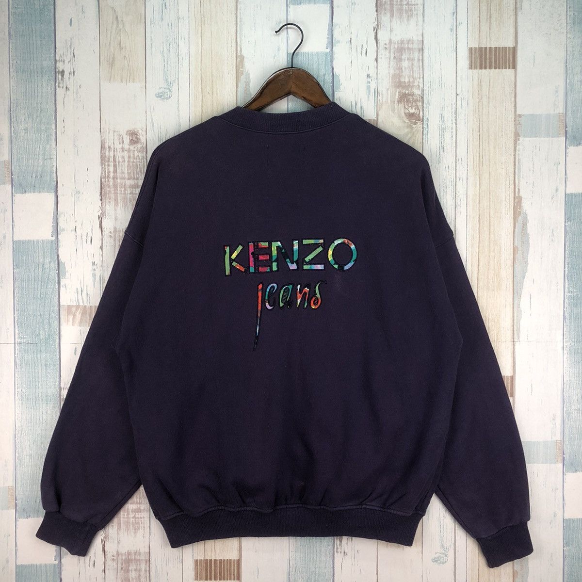 Kenzo × Vintage Vintage Kenzo Jeans Embroidery Big Logo Bomber Jacket Size US L / EU 52-54 / 3 - 1 Thumbnail